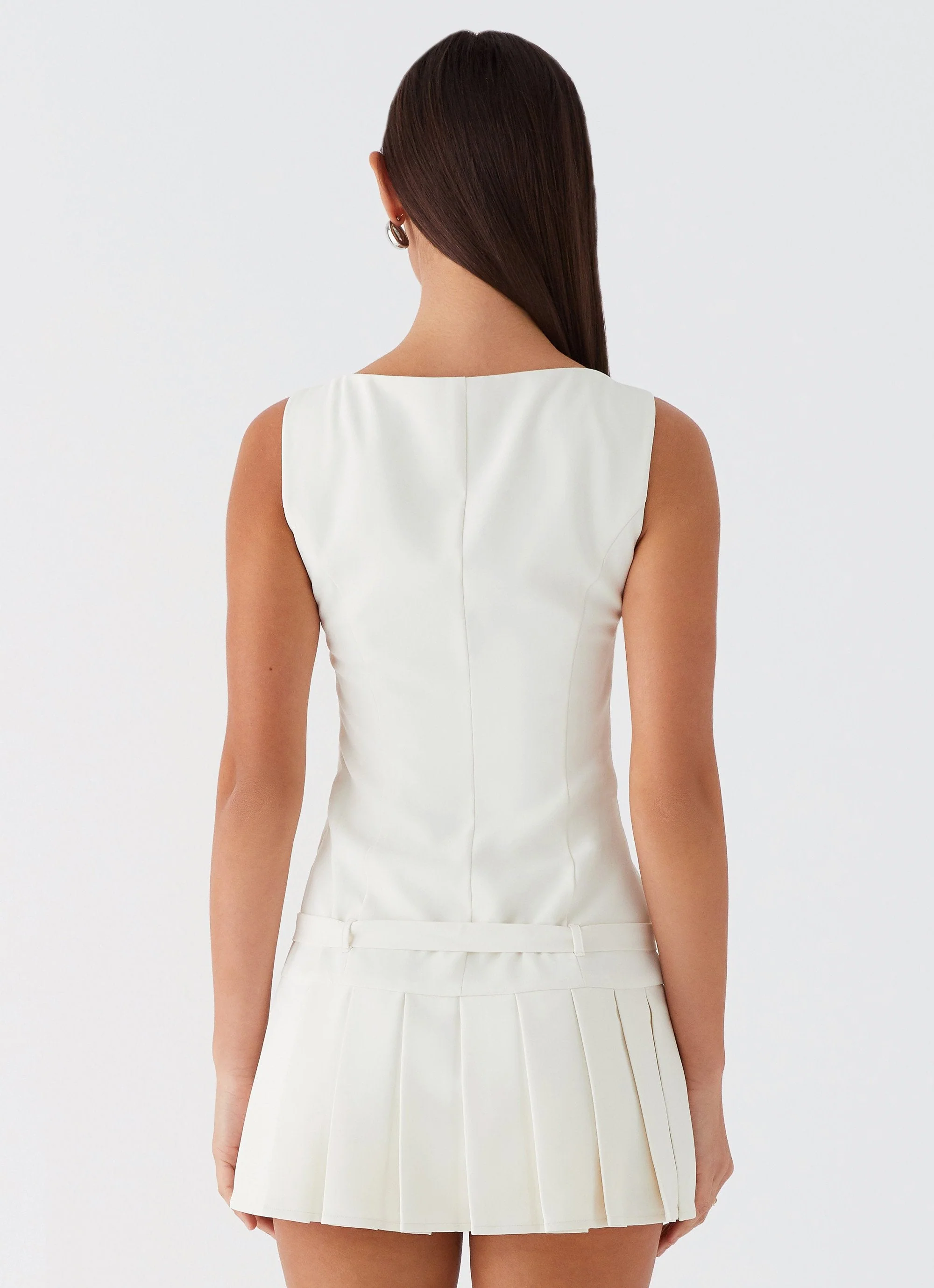No More Excuses Belt Mini Dress - Ivory - Image 4