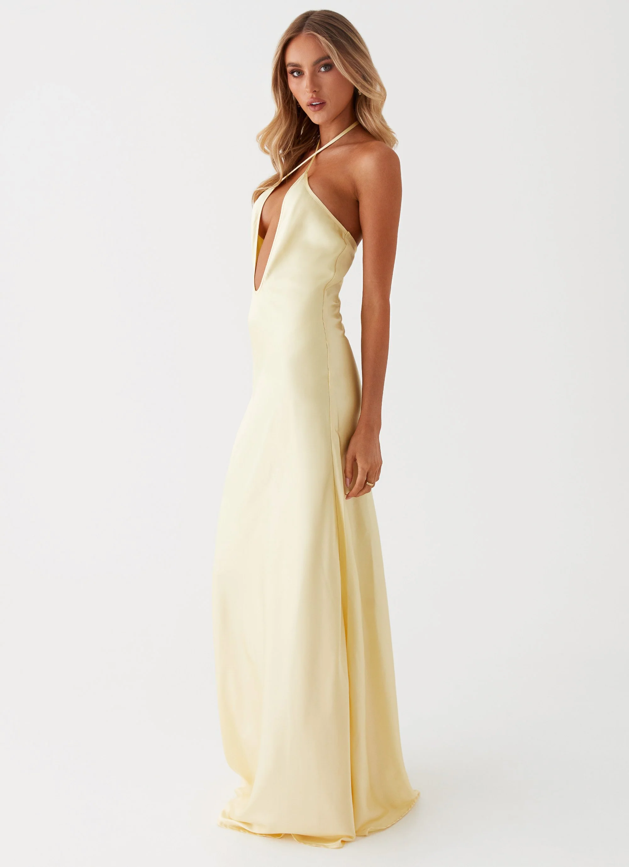 Noir Symphony Maxi Dress - Yellow - Image 3