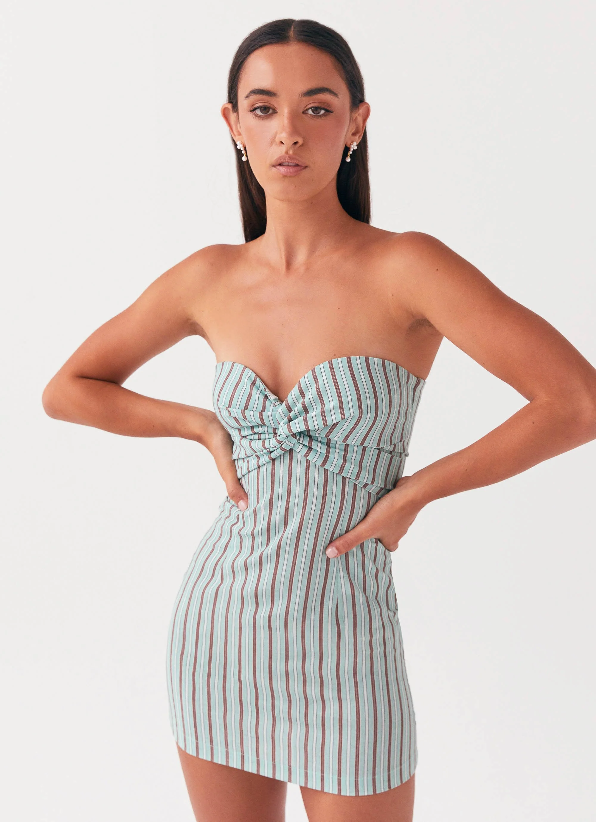 Noline Linen Mini Dress - Coastal Stripe - Image 5