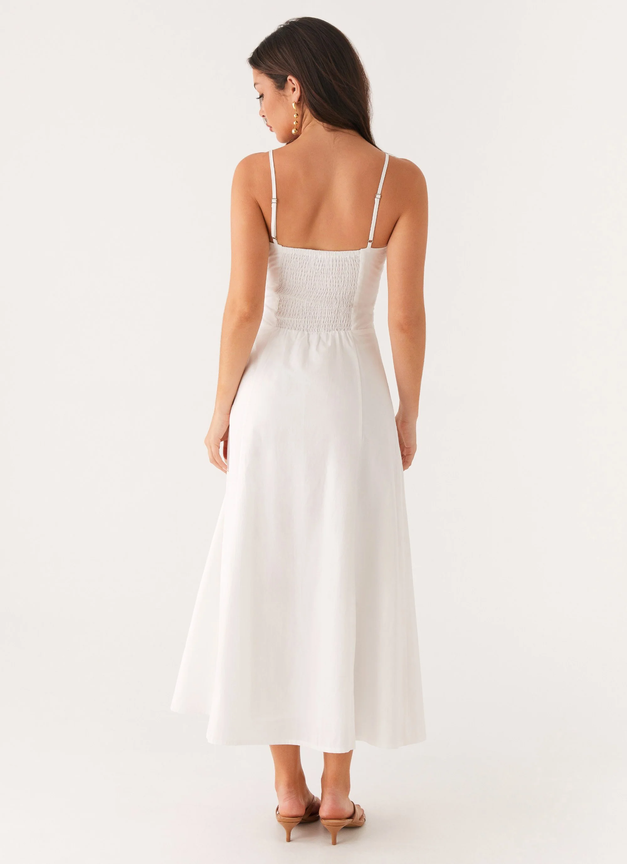 Noosa Midi Dress - White - Image 4