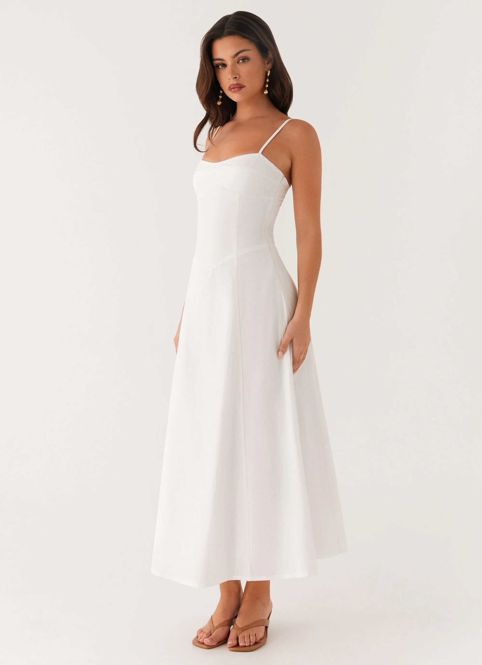 Noosa Midi Dress - White - Image 5