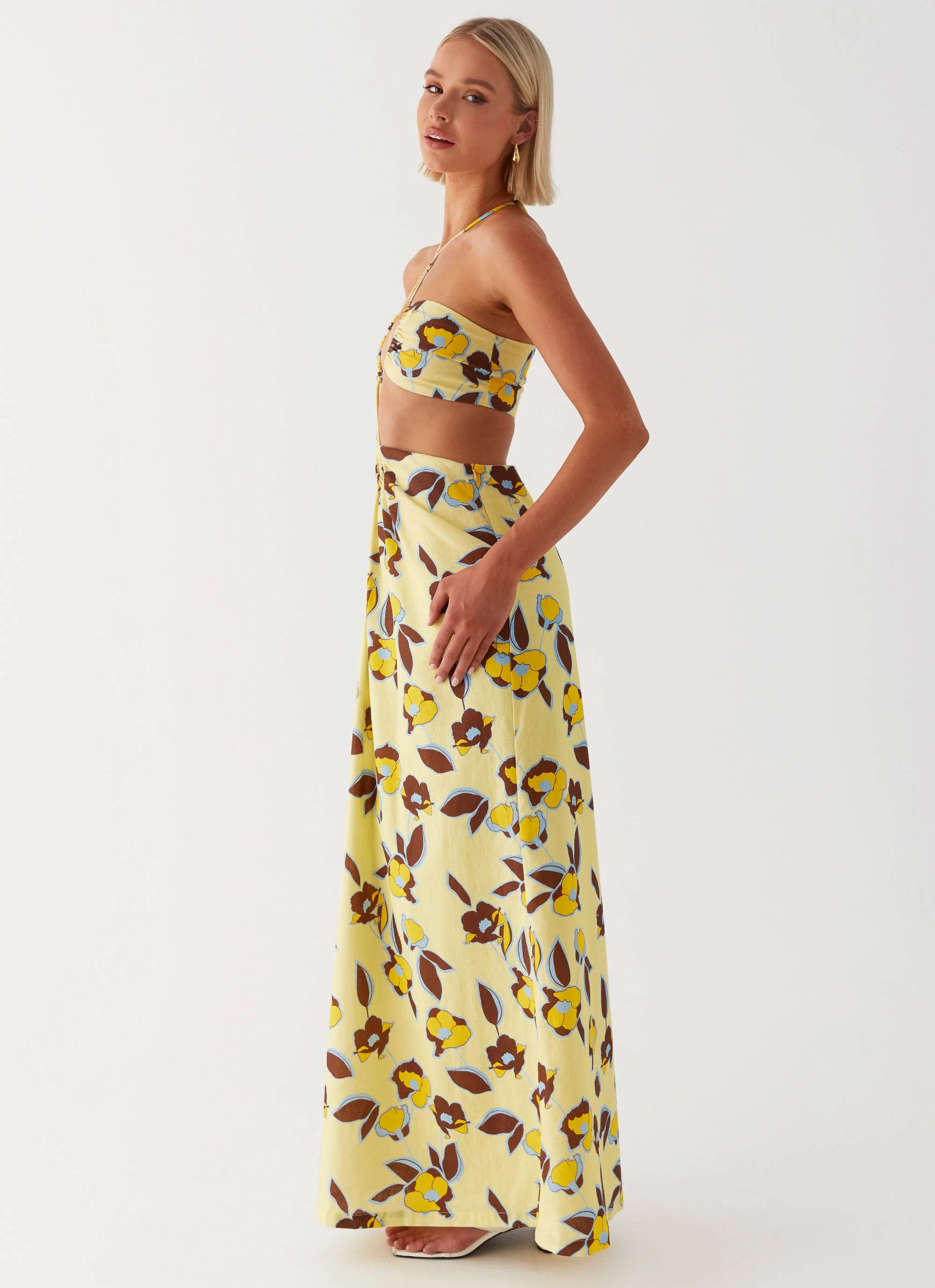 Nora Linen Maxi Dress - Primrose - Image 3