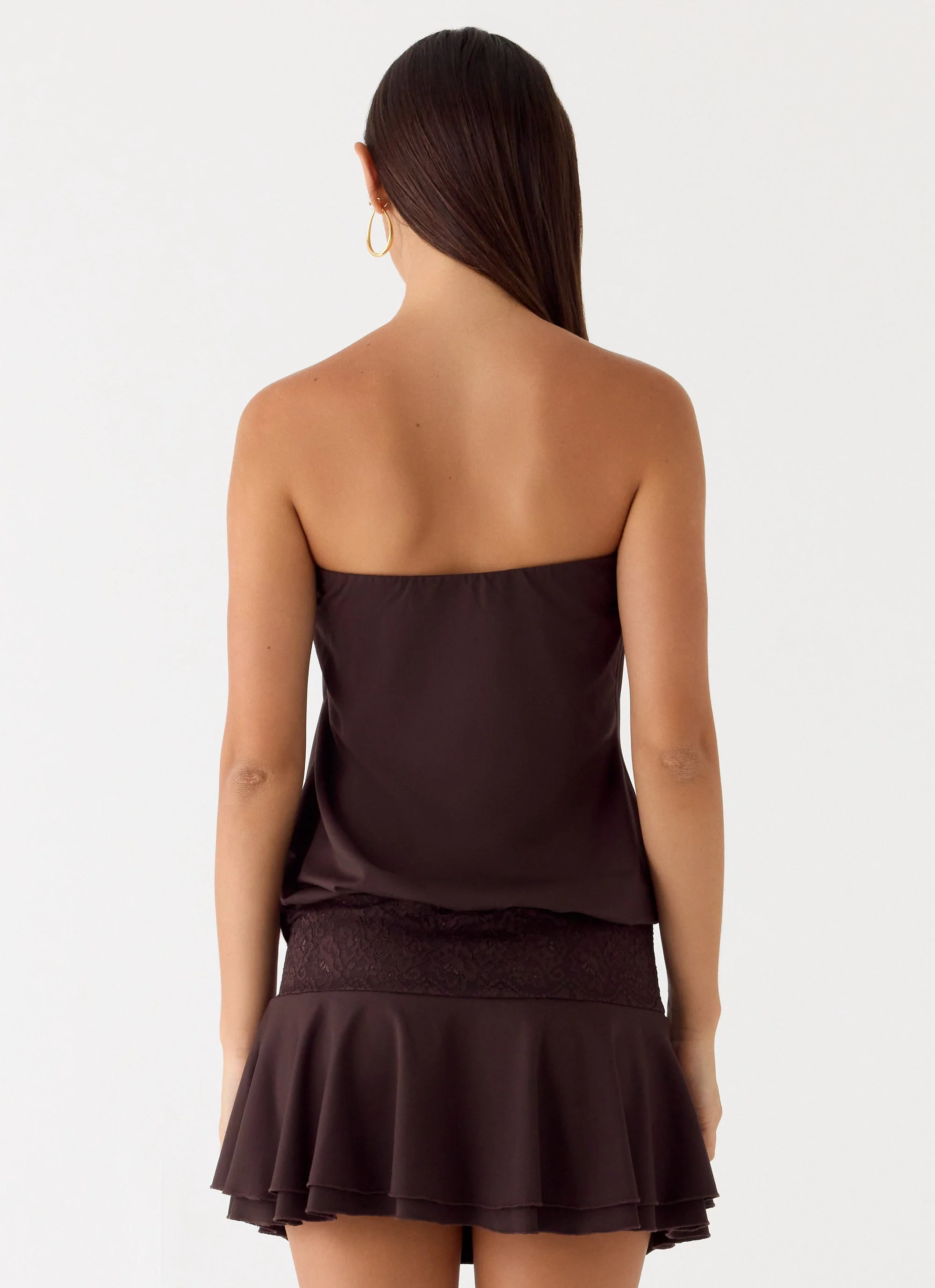 Noreen Strapless Mini Dress - Chocolate Torte - Image 3