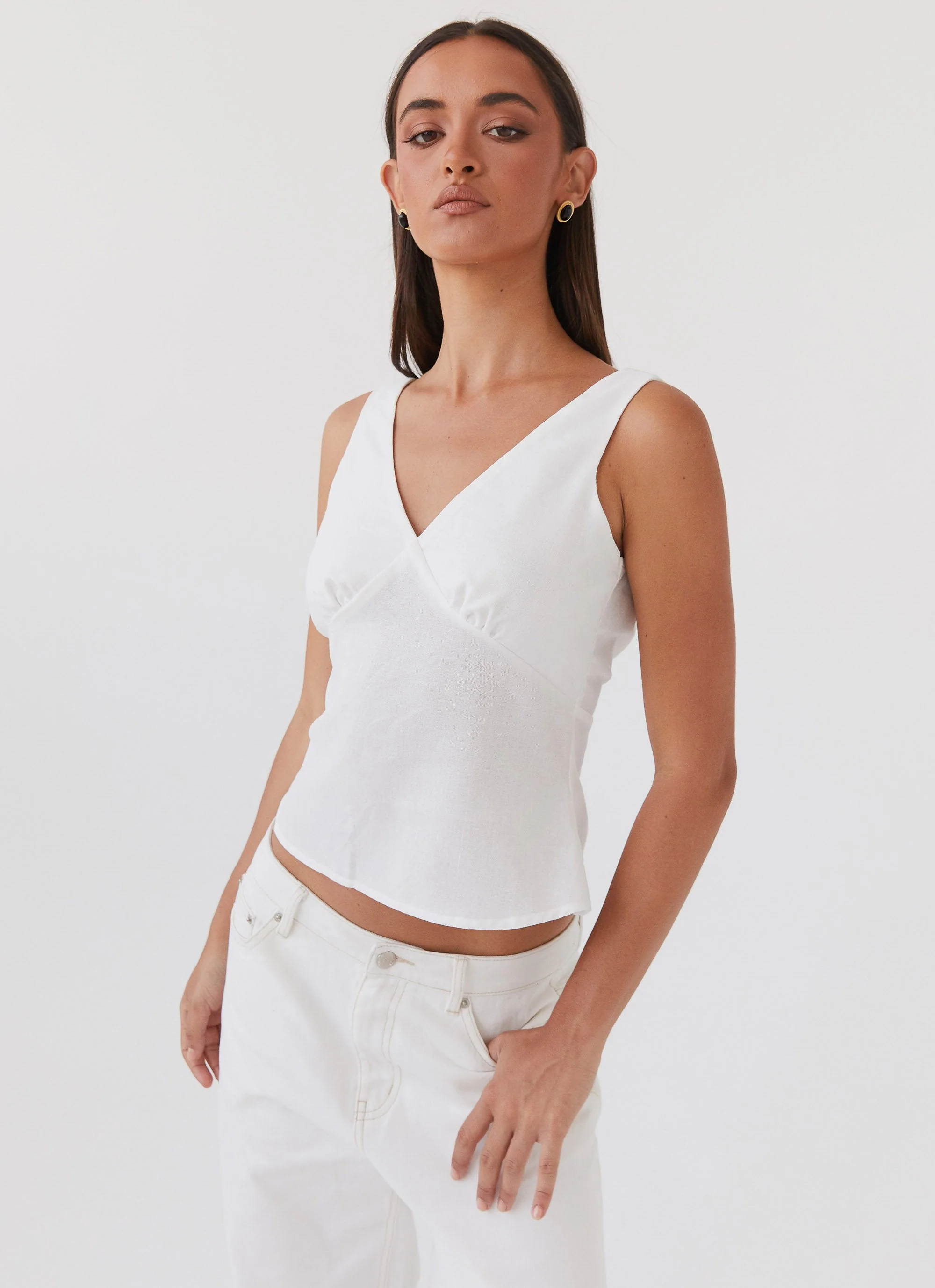 Nori Linen Top - White - Image 5
