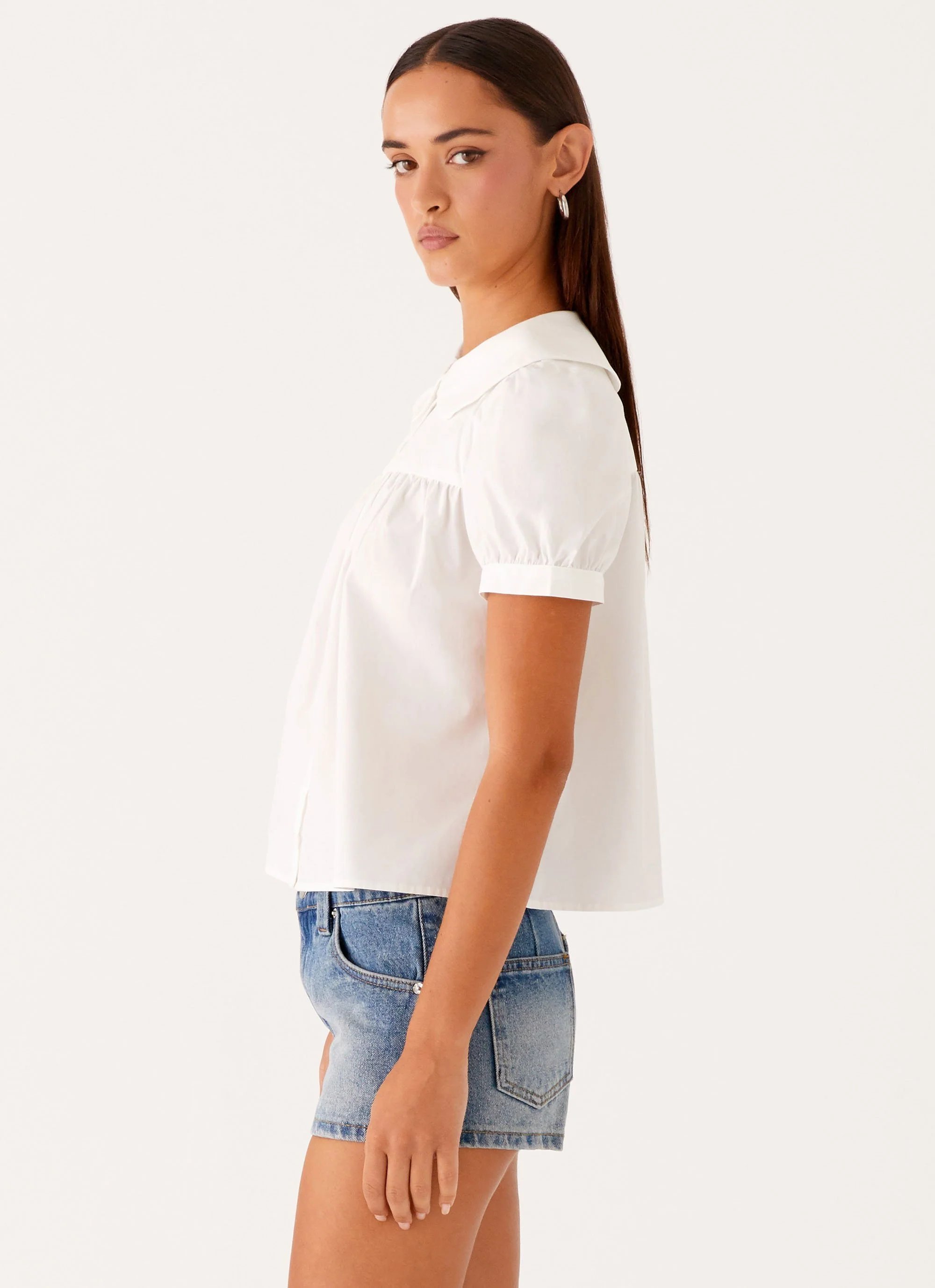 Nostalgia Babydoll Shirt - White - Image 3