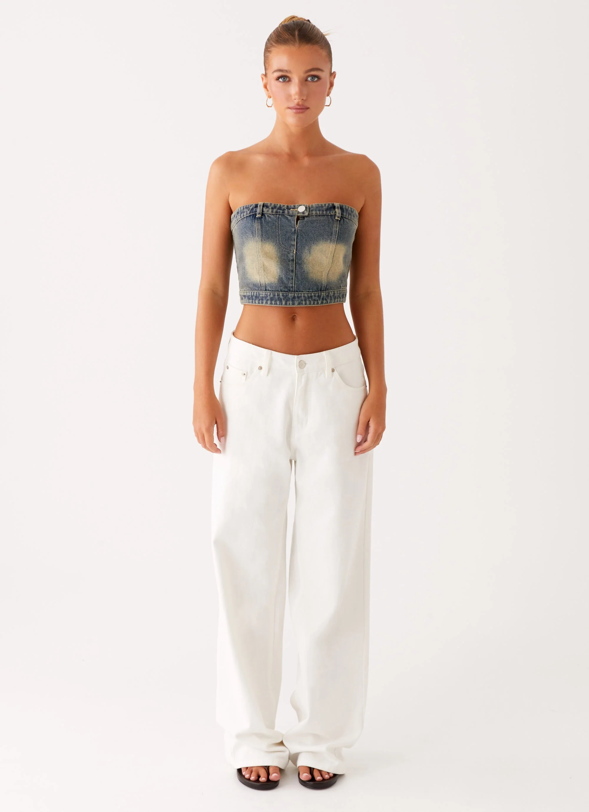 Not Like Us Denim Top - Vintage - Image 3
