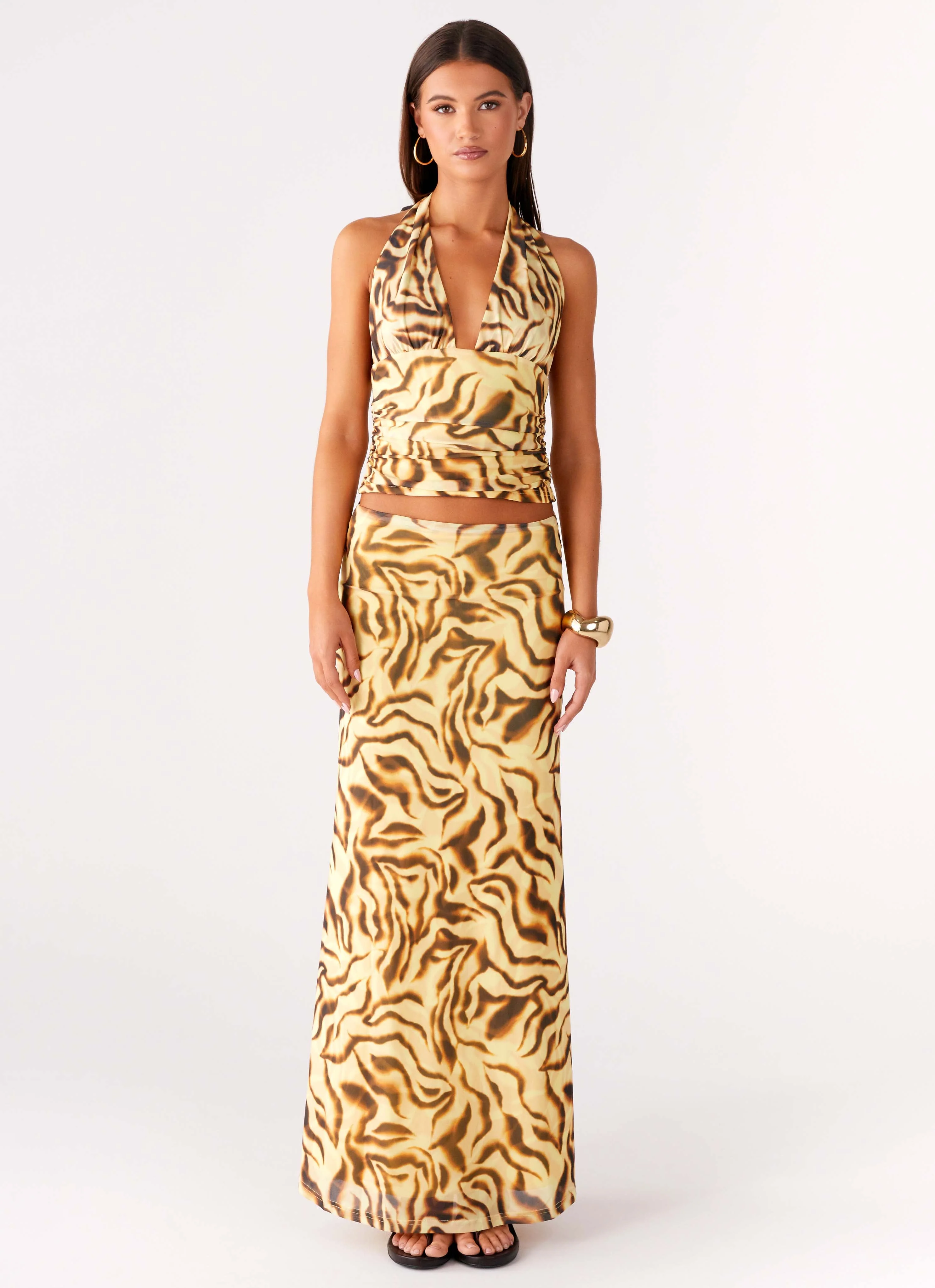 Not My Problem Hater Neck Top - Yellow Zebra - Image 5
