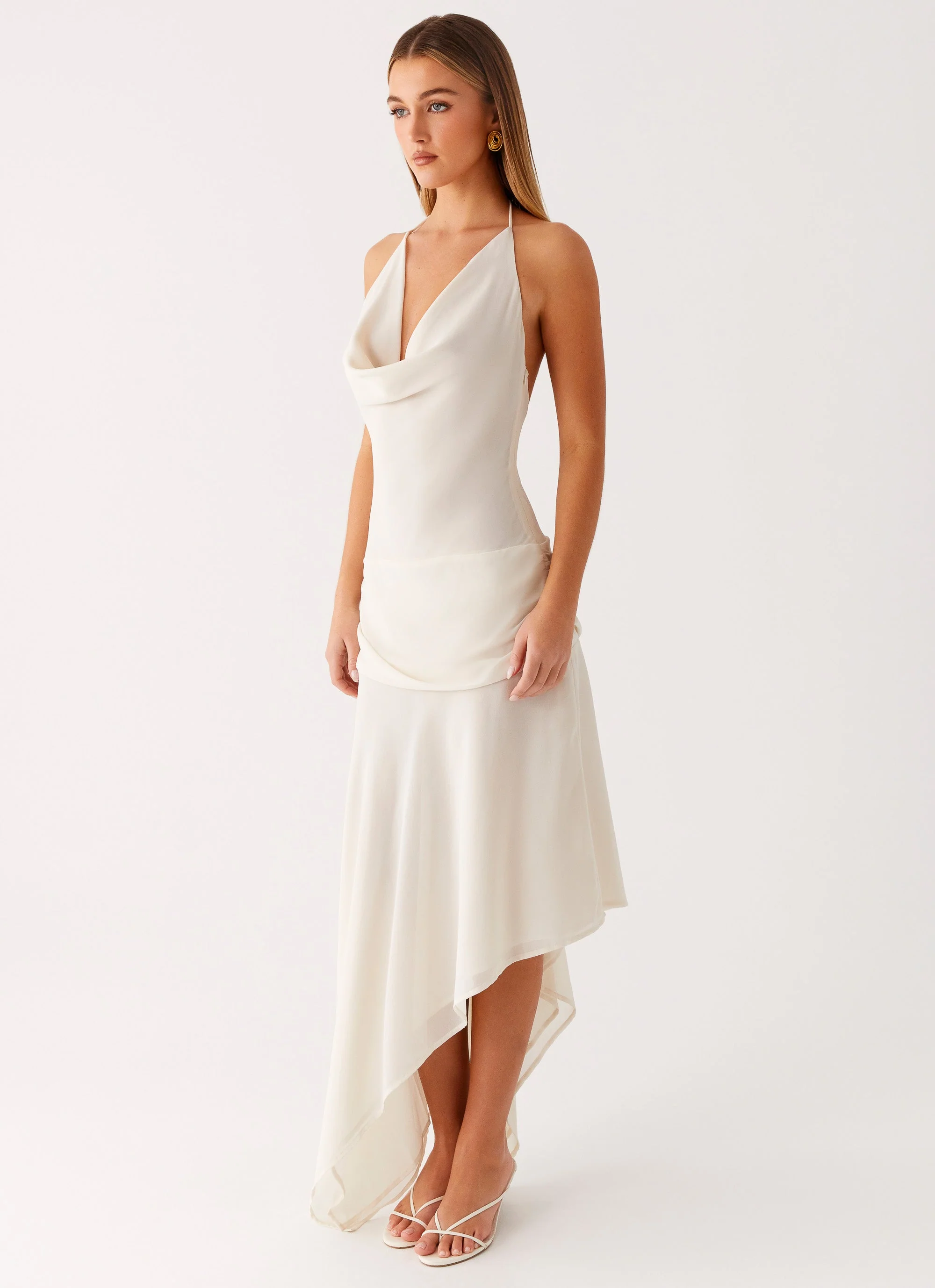 Nyra Midi Dress - Cream - Image 3