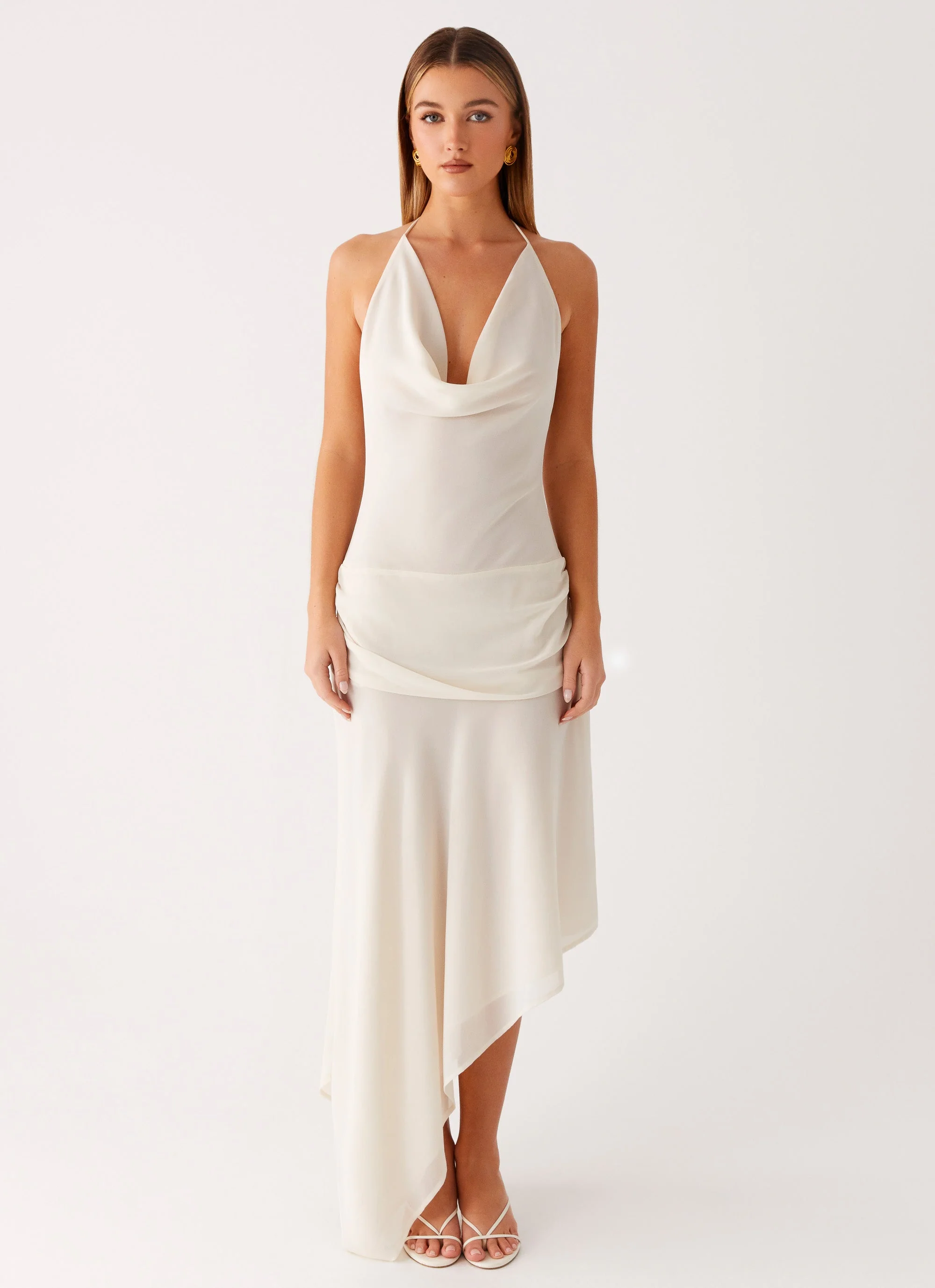 Nyra Midi Dress - Cream - Image 4