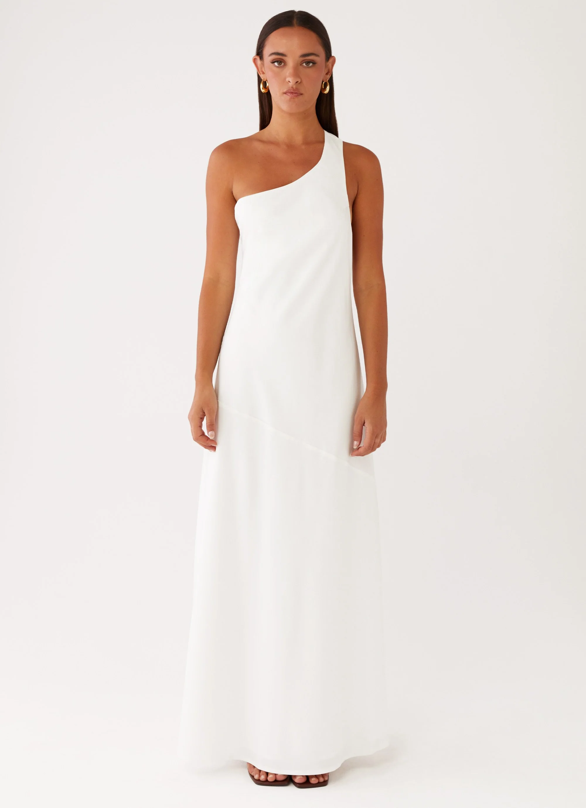 Oaklyn One Shoulder Maxi Dress - Ivory - Image 2