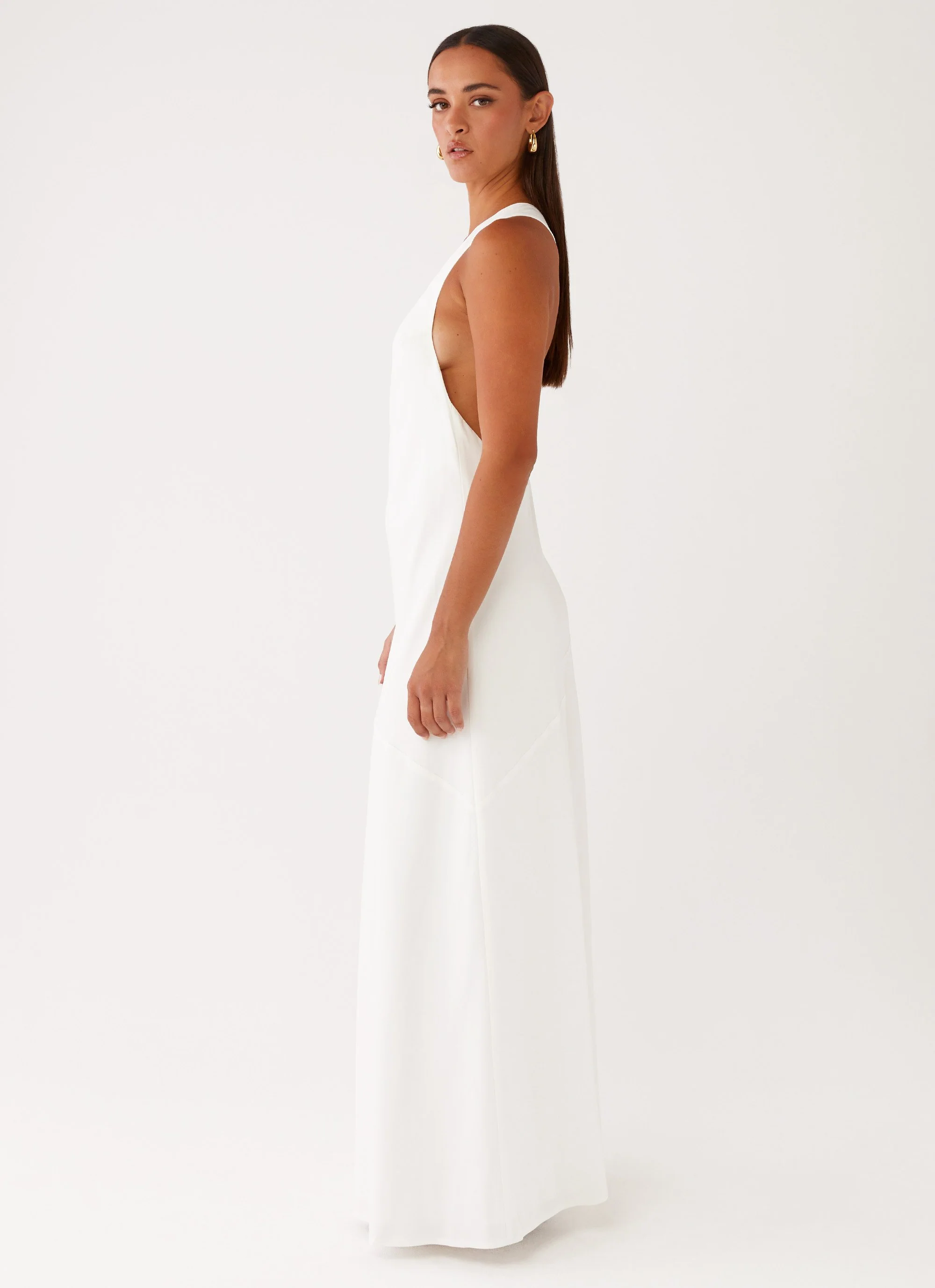 Oaklyn One Shoulder Maxi Dress - Ivory - Image 3