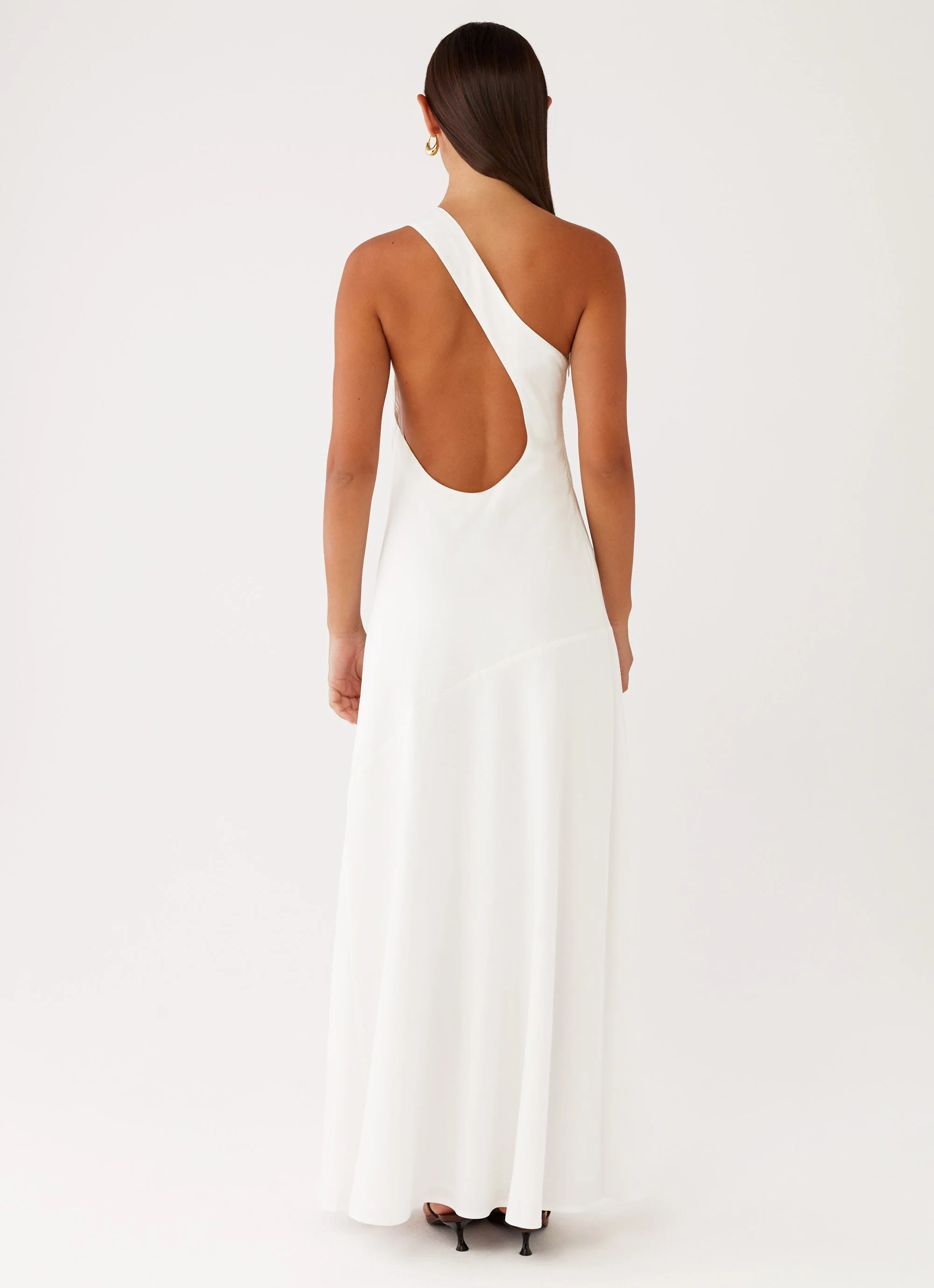 Oaklyn One Shoulder Maxi Dress - Ivory - Image 4