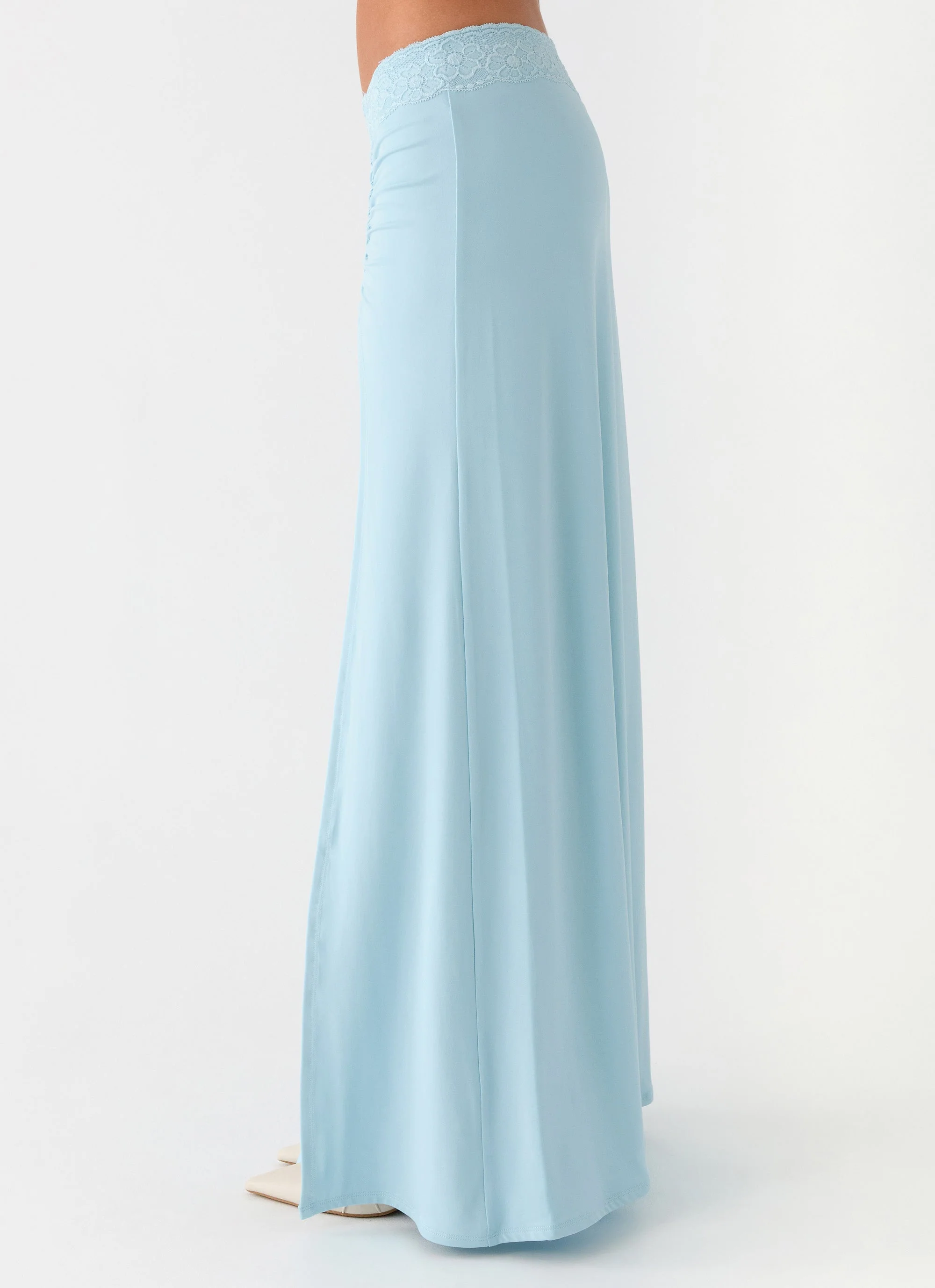 Ocean Plunge Maxi Skirt - Blue - Image 3