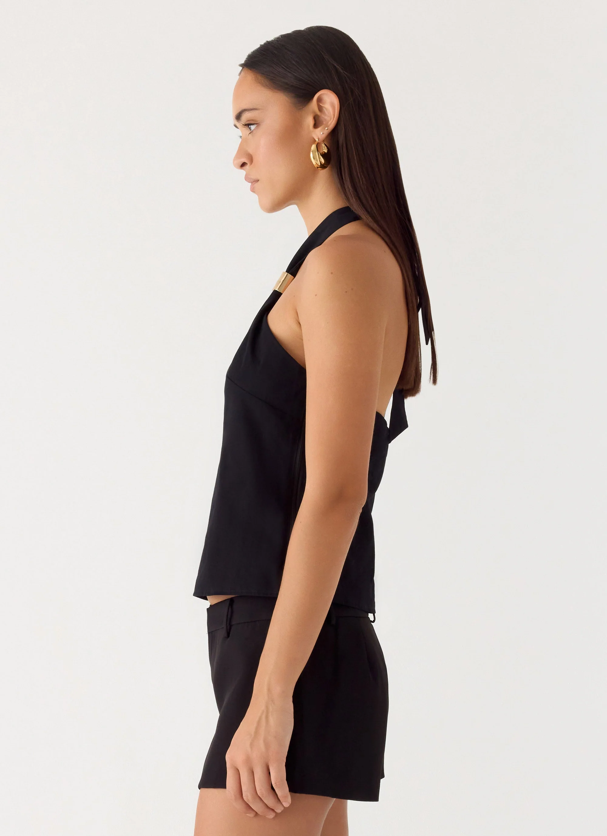 Odetta Halter Top - Black - Image 3
