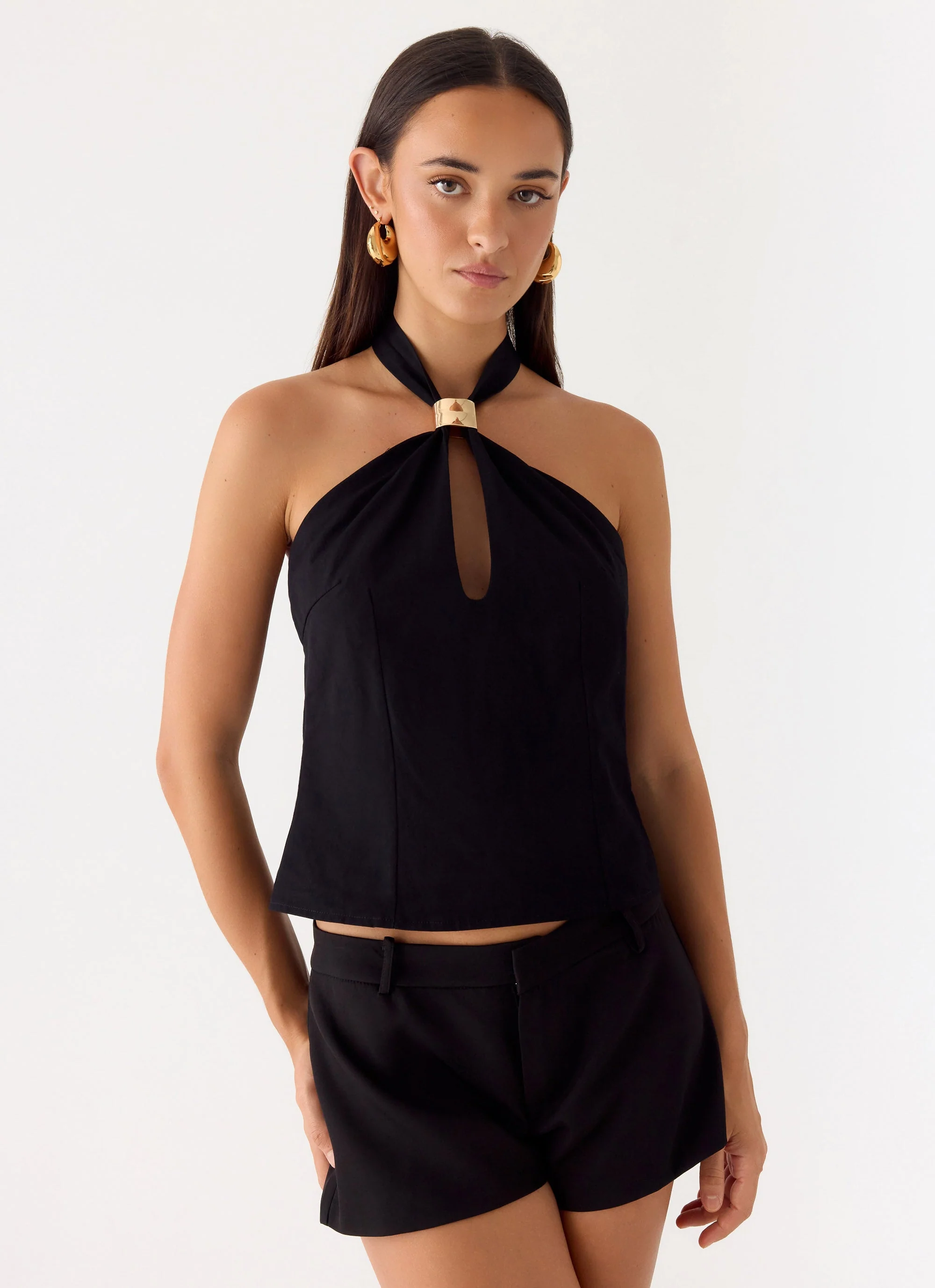 Odetta Halter Top - Black - Image 5