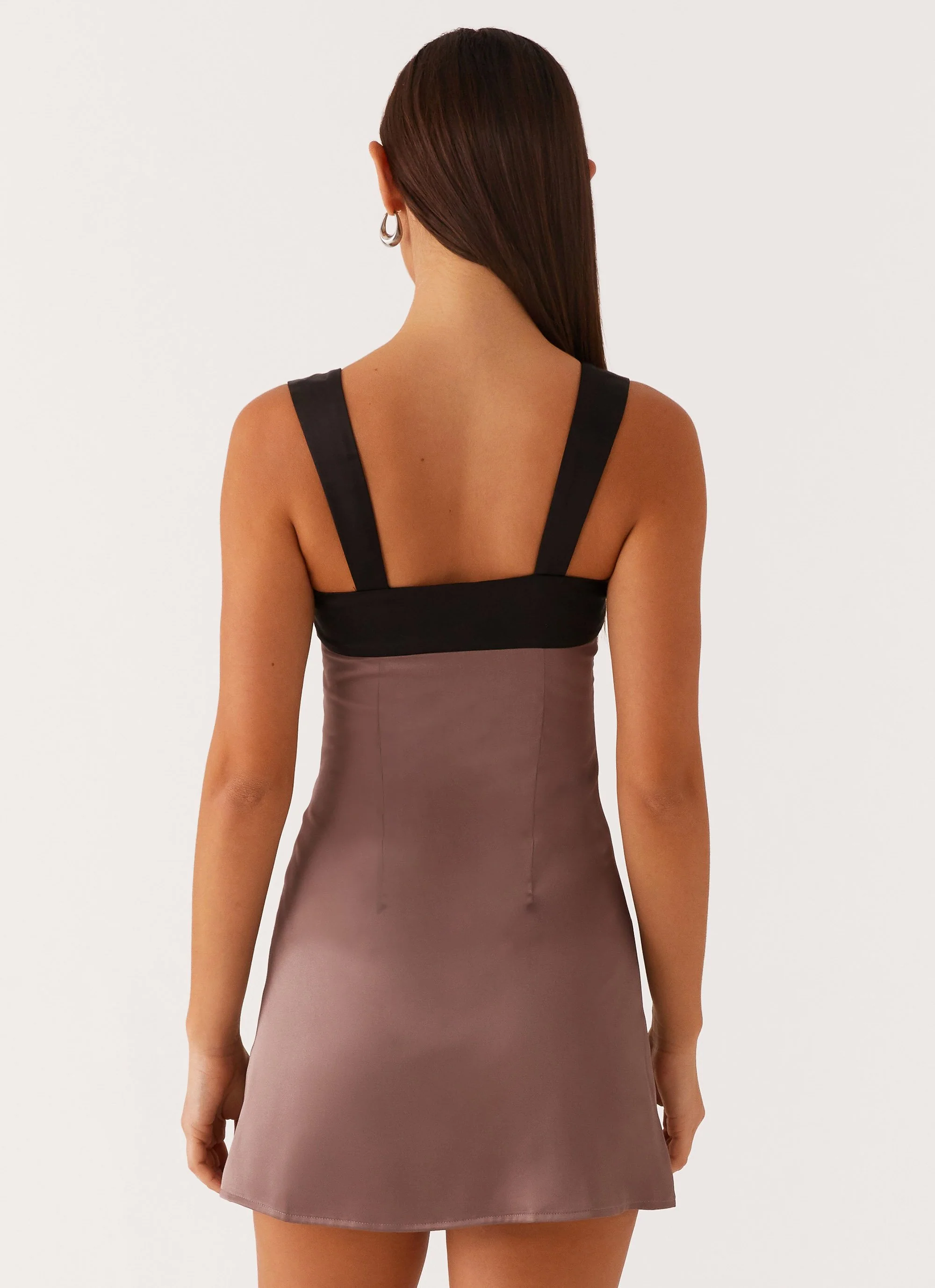 Odette Satin Mini Dress - Steel Me Away - Image 4