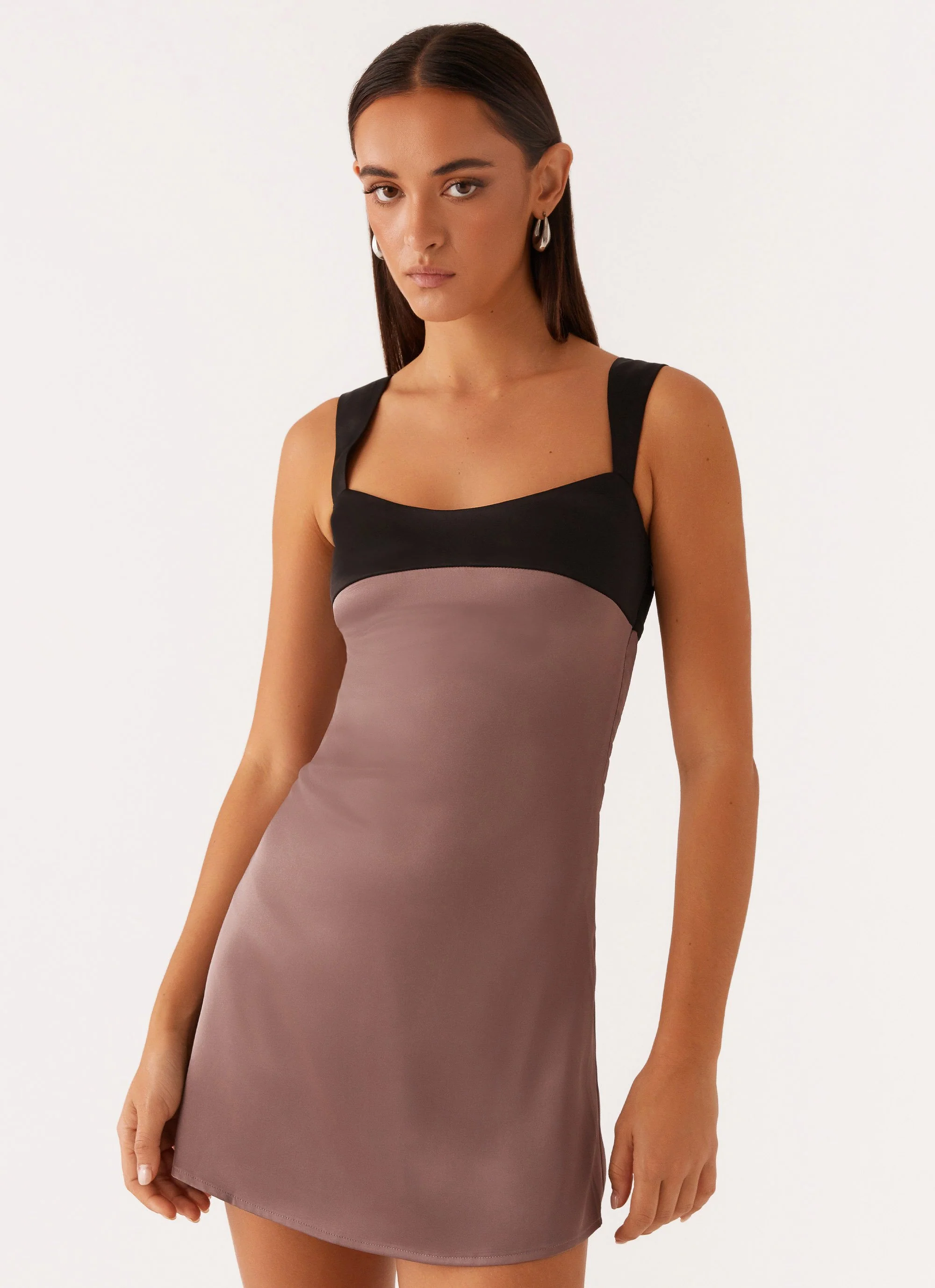 Odette Satin Mini Dress - Steel Me Away - Image 6