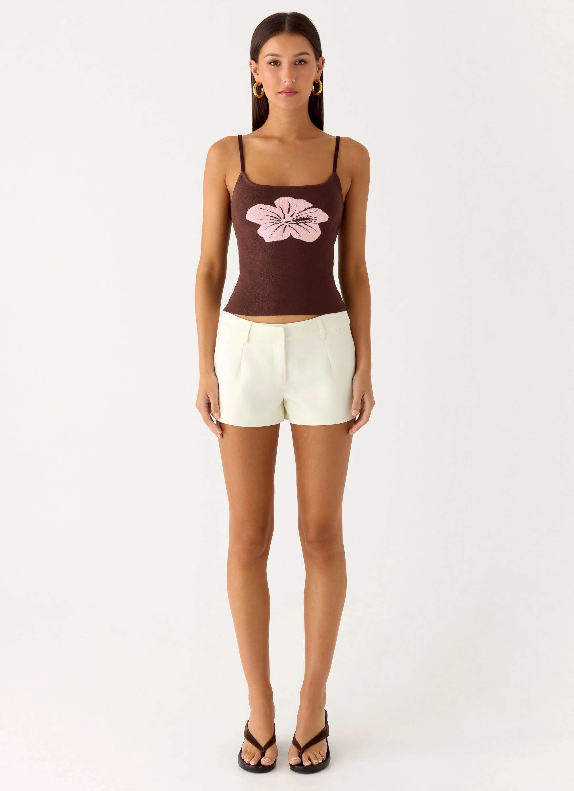 Ofira Knit Tank Top - Espresso Meadow - Image 2