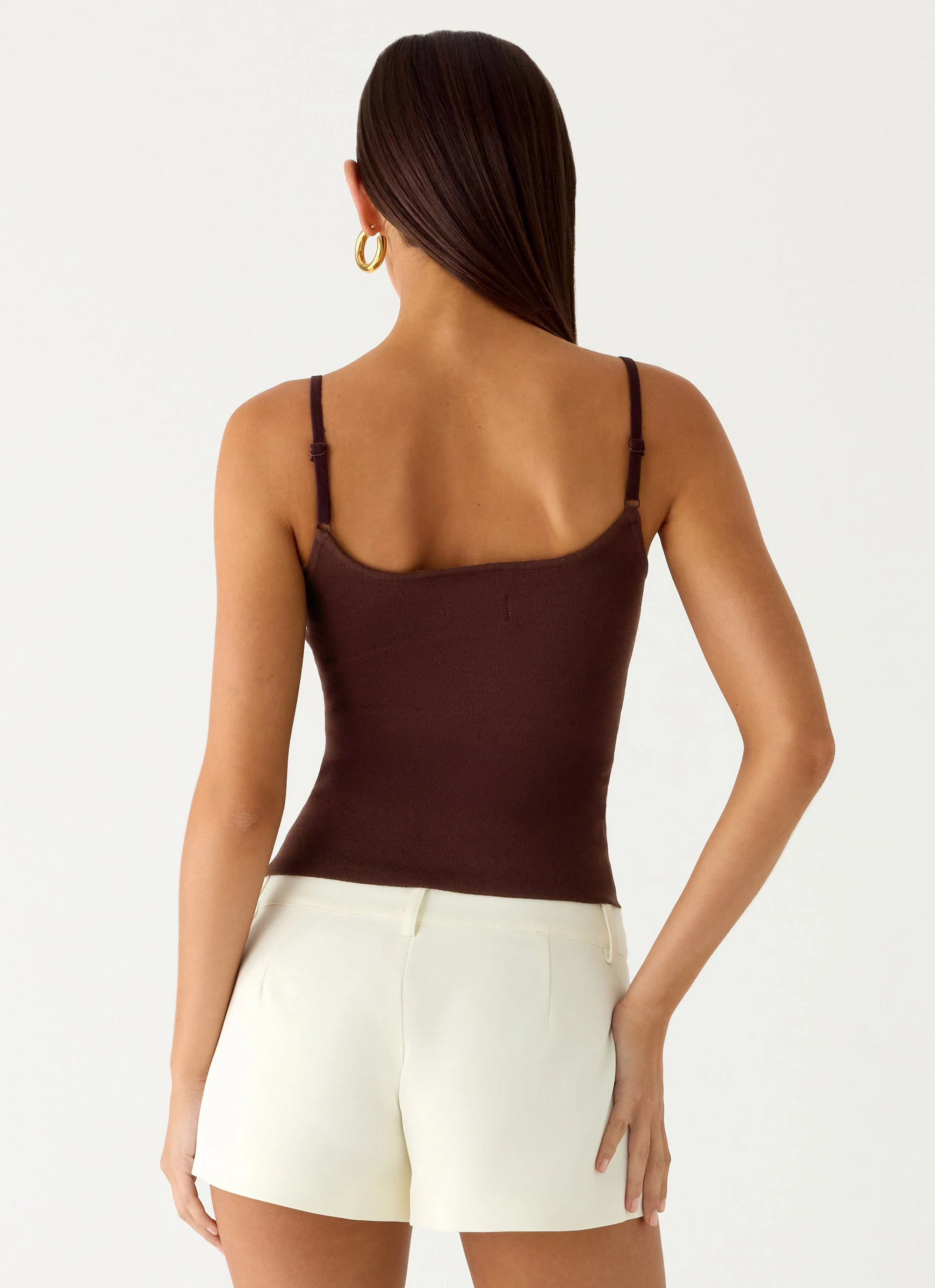 Ofira Knit Tank Top - Espresso Meadow - Image 4
