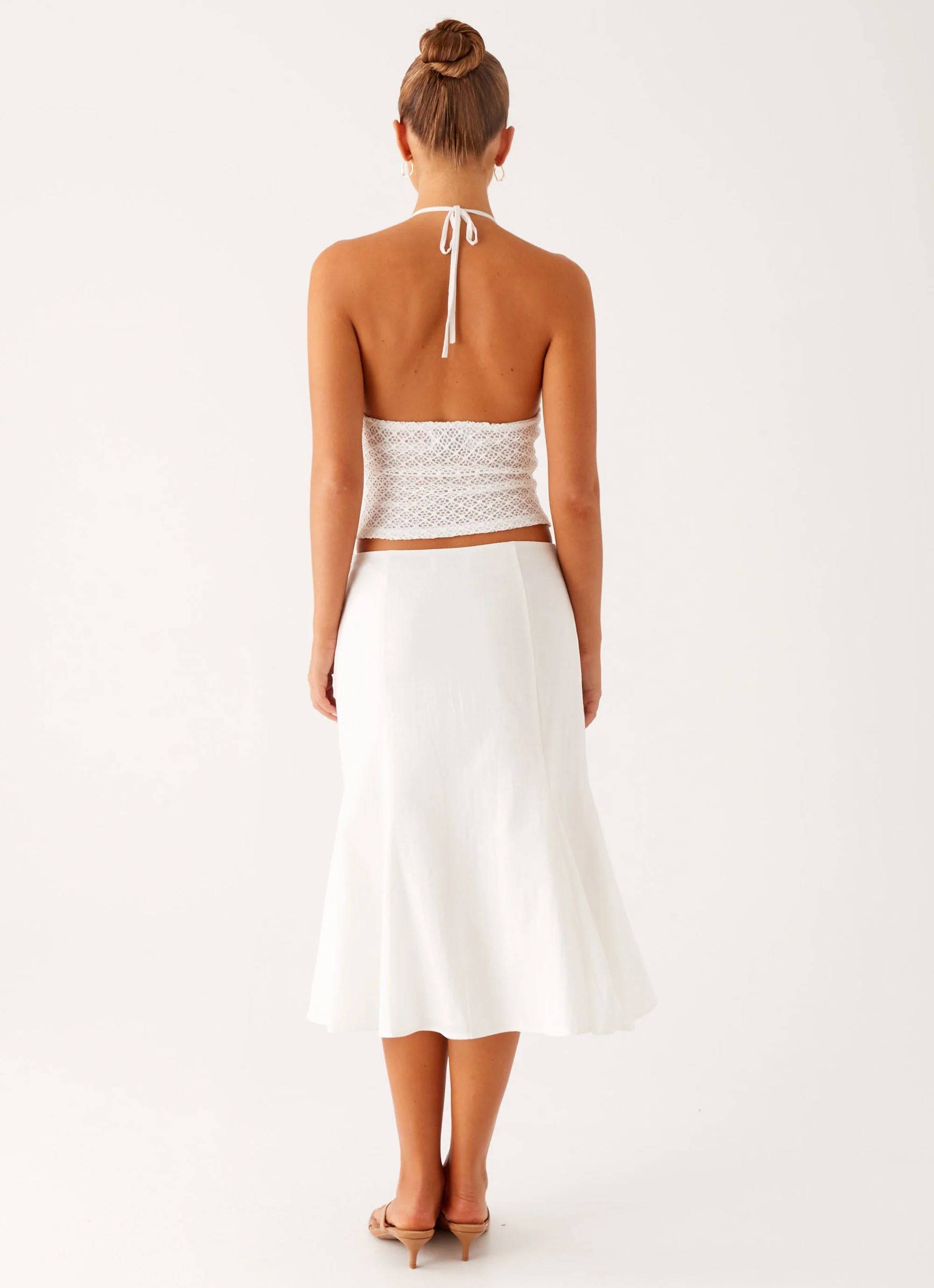 Olive Midi Skirt - Ivory - Image 3