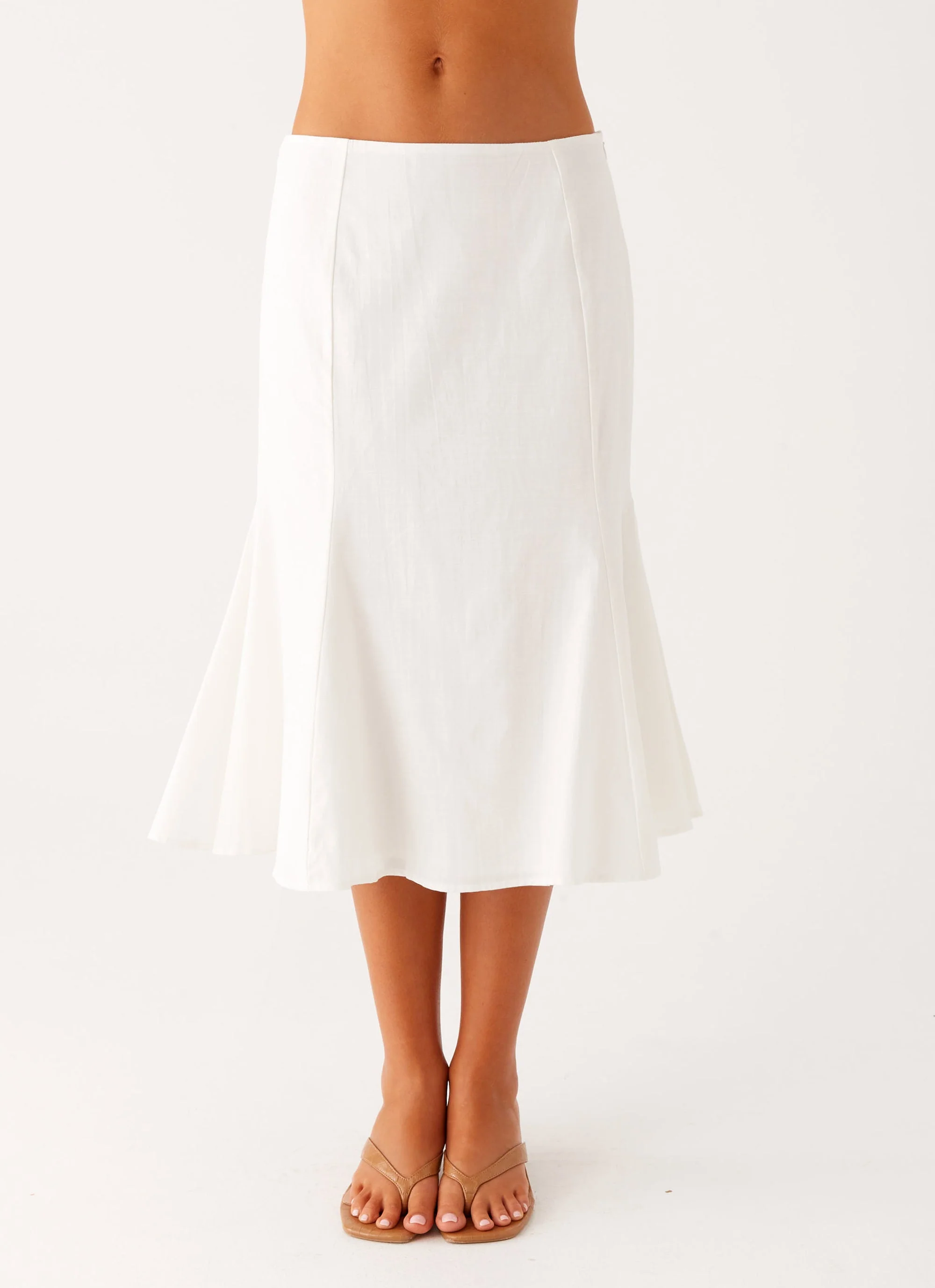 Olive Midi Skirt - Ivory - Image 5