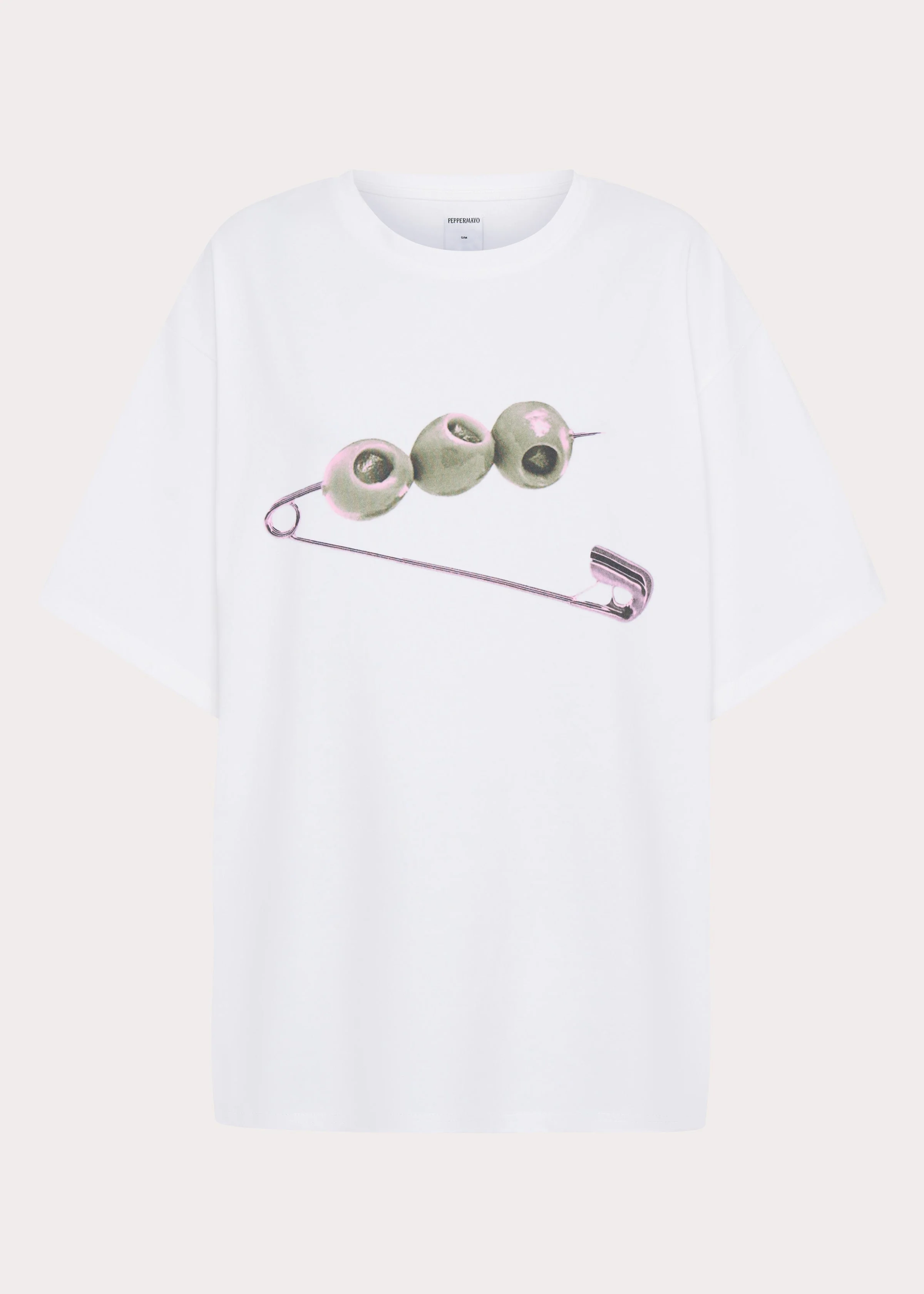 Olive Oversized Tee - White - Image 9