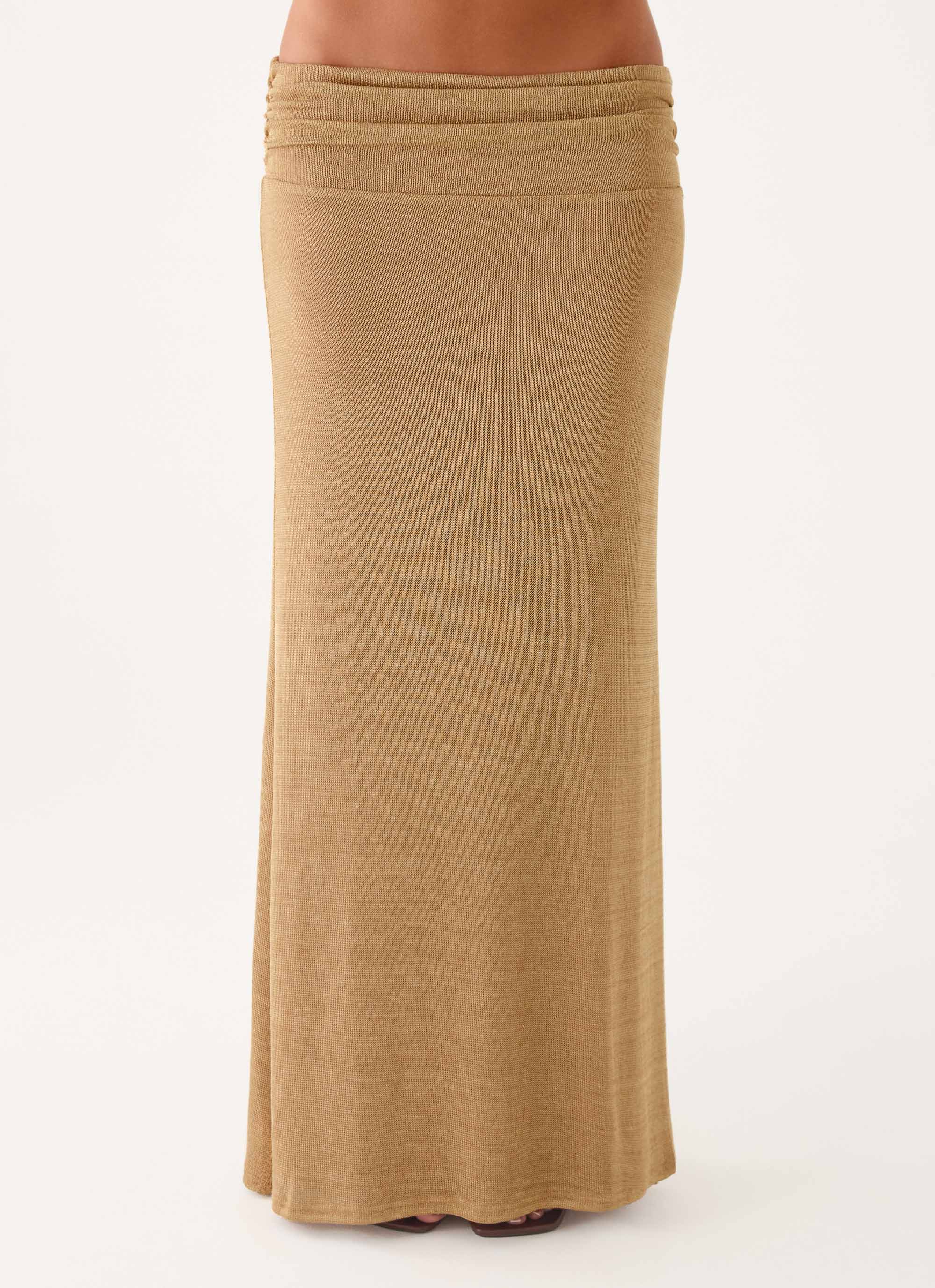 Olyssia Shimmer Maxi Skirt - Shimmer Gold - Image 4