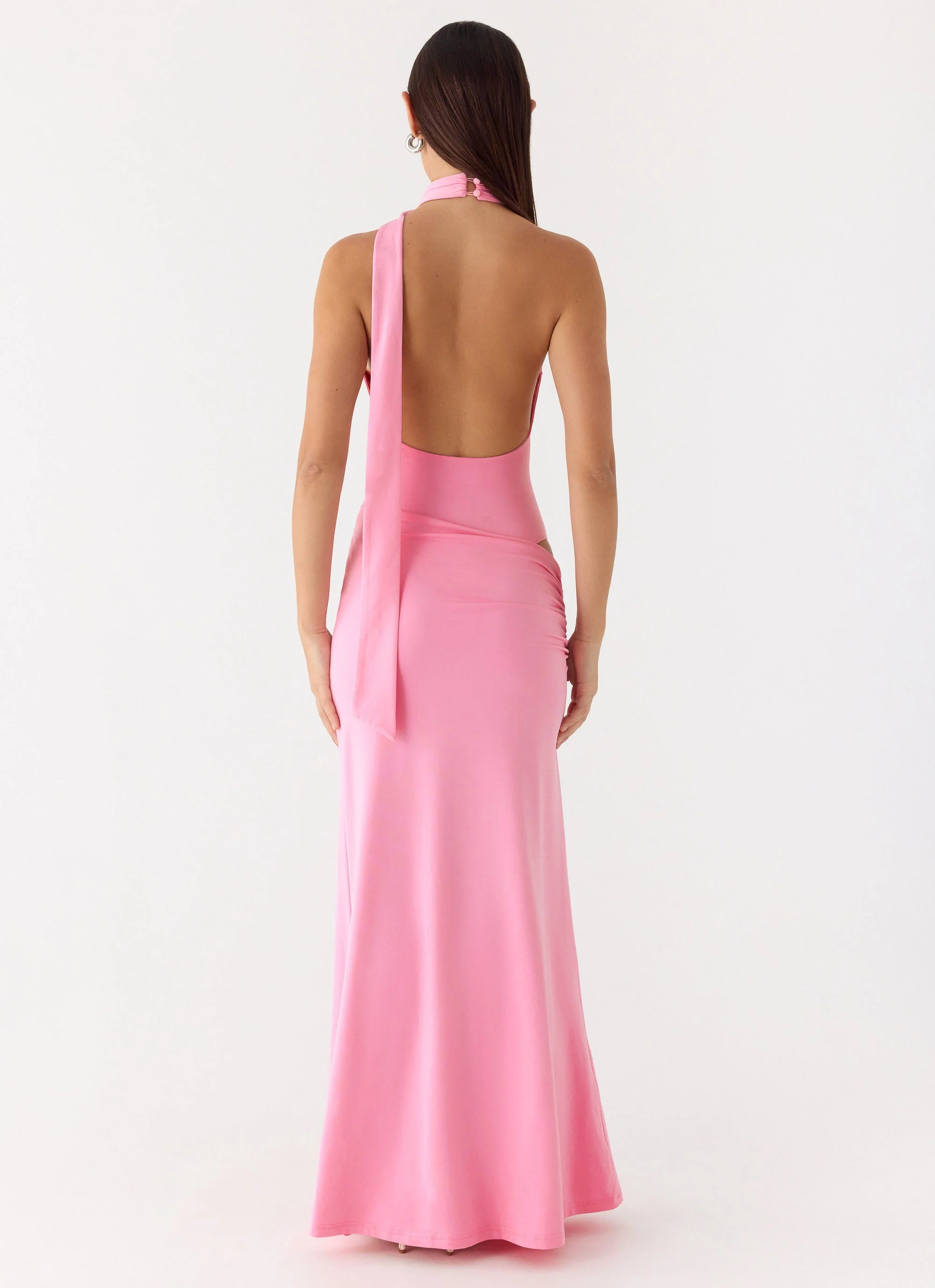 On My Way Bodysuit Maxi Dress - Pink - Image 3