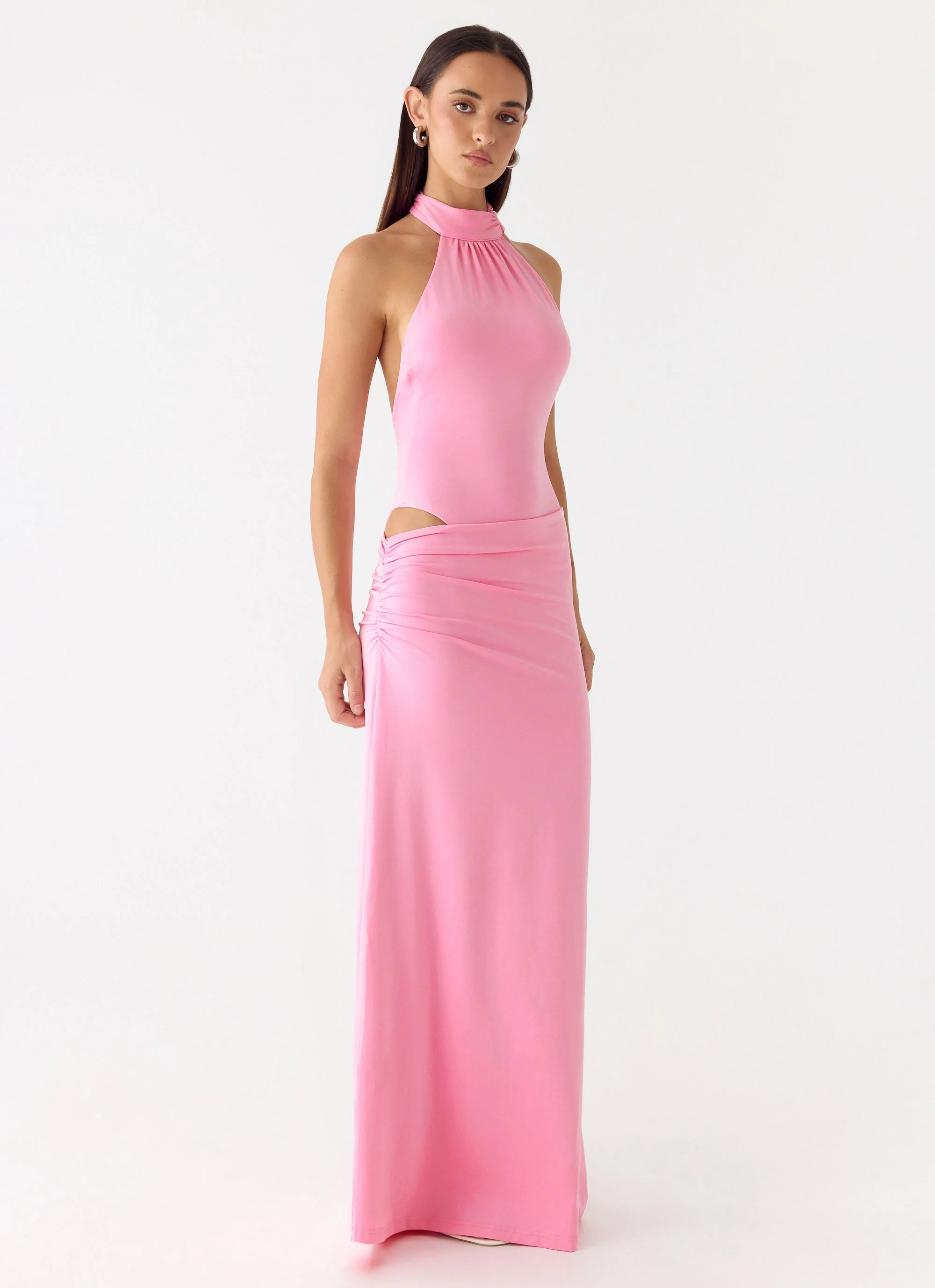 On My Way Bodysuit Maxi Dress - Pink - Image 4