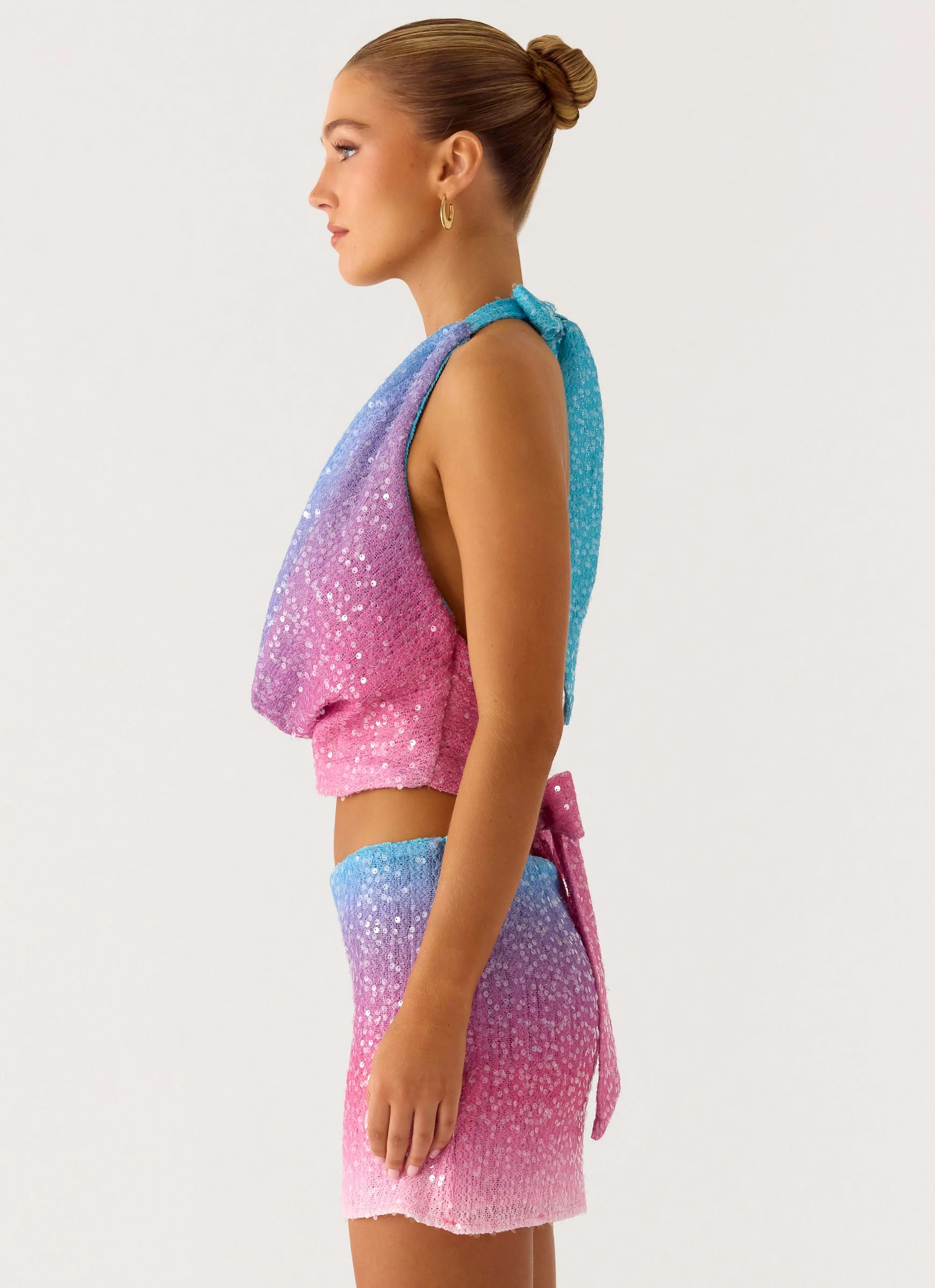 One More Time Sequin Knit Top - Disco Ombre - Image 2