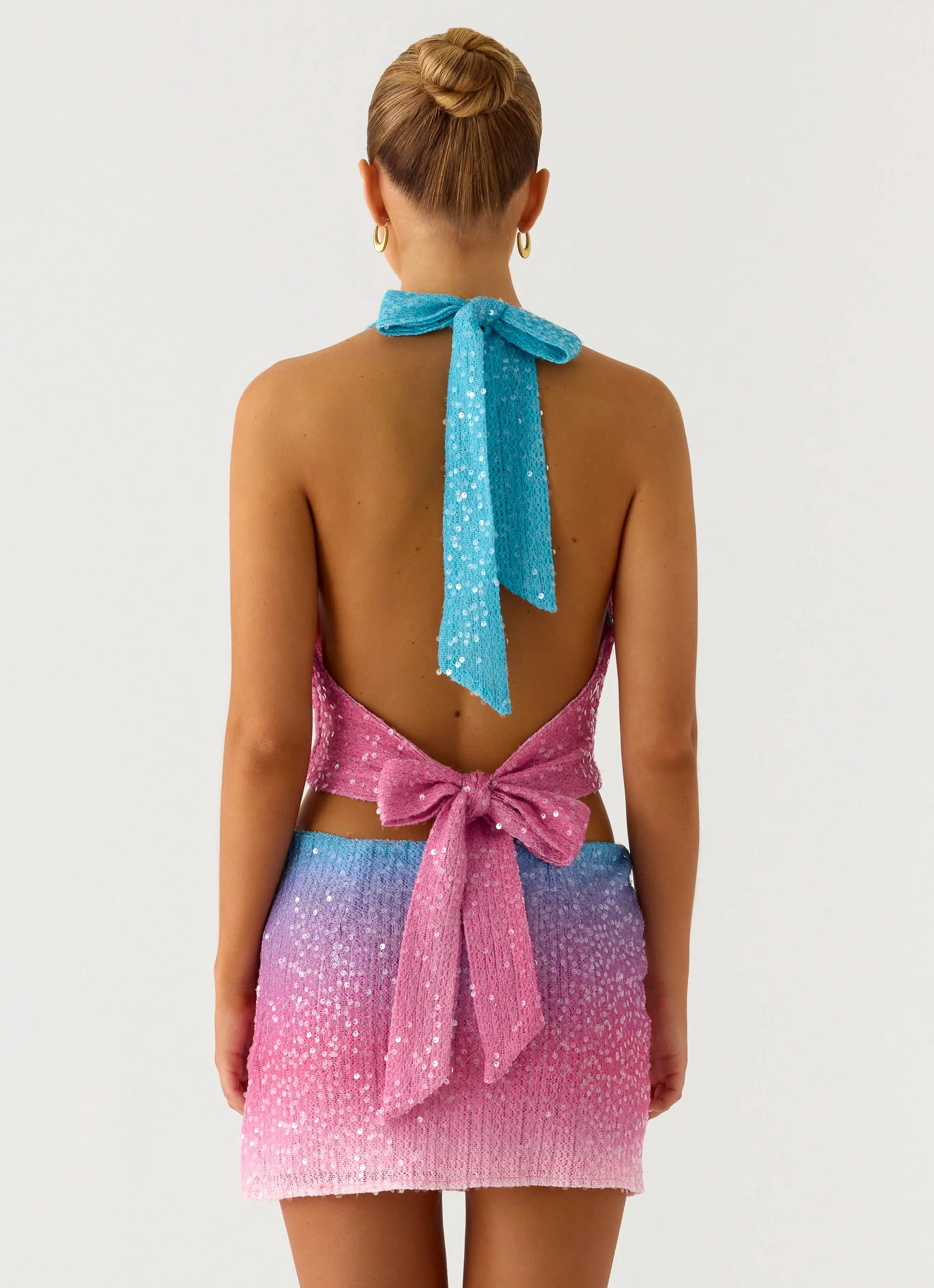 One More Time Sequin Knit Top - Disco Ombre - Image 3