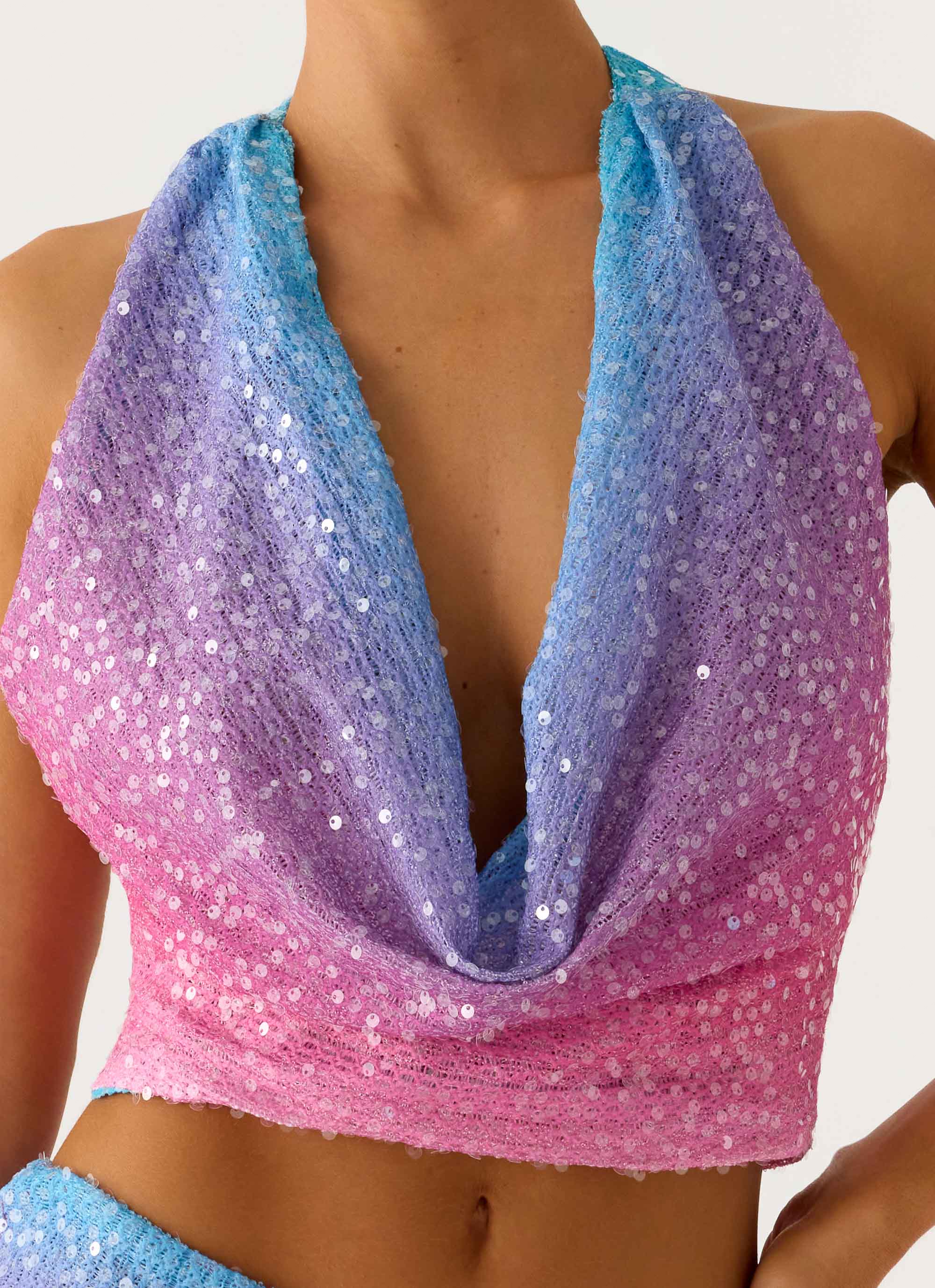 One More Time Sequin Knit Top - Disco Ombre - Image 5