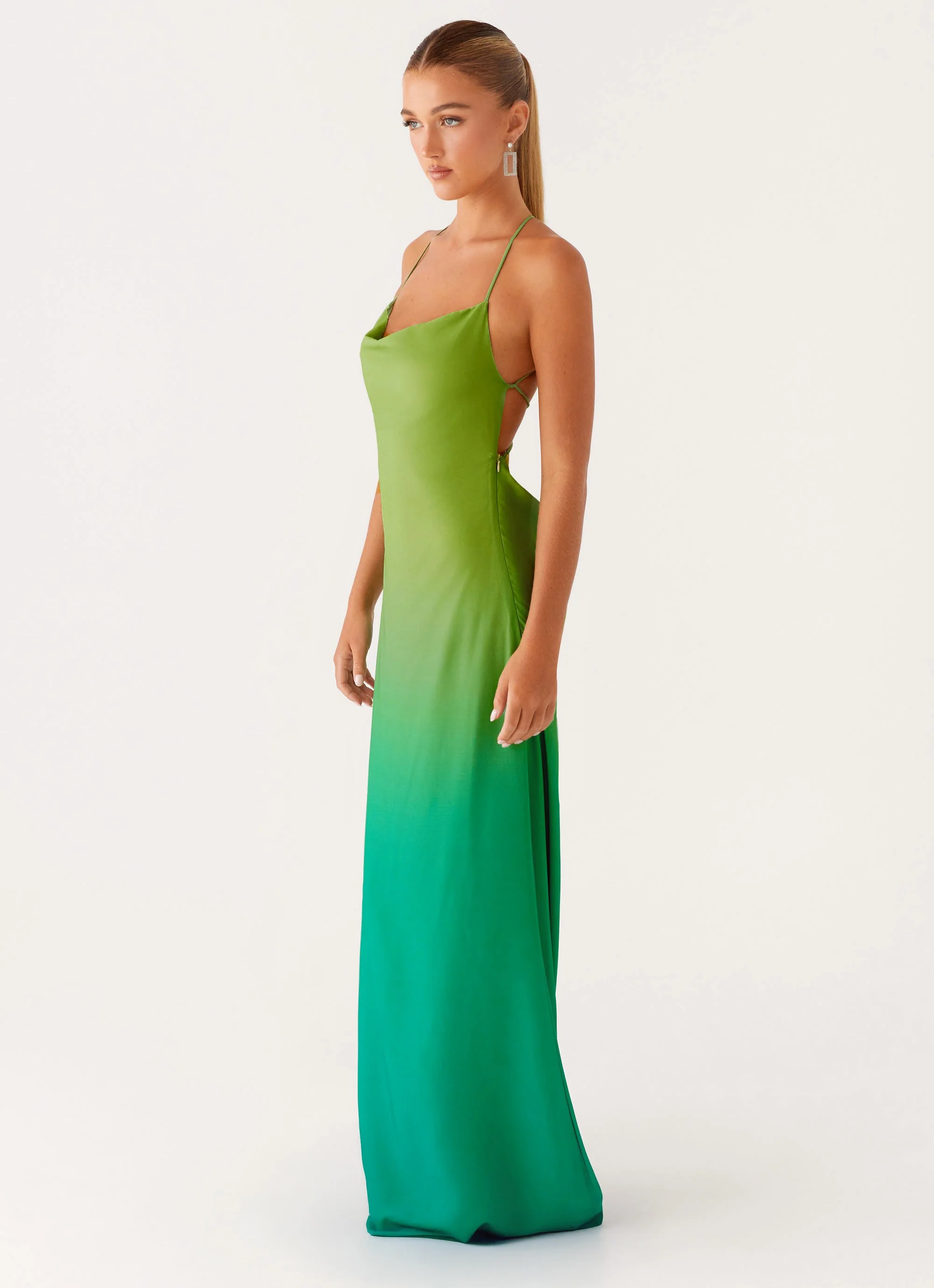 Opposites Attract Maxi Dress - Green Ombre - Image 3