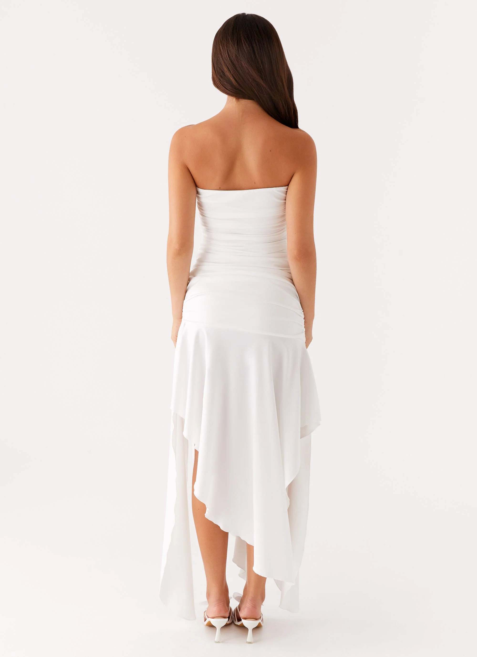Ora Strapless Maxi Dress - White - Image 4