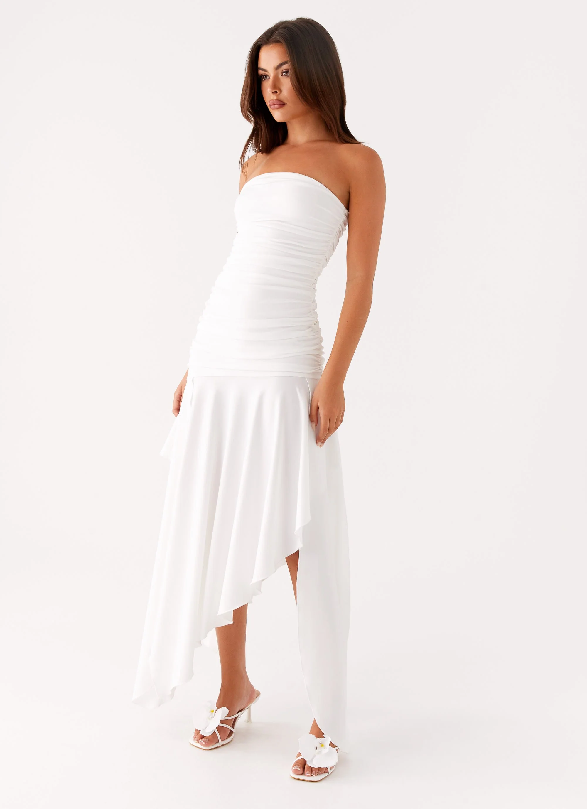 Ora Strapless Maxi Dress - White - Image 6