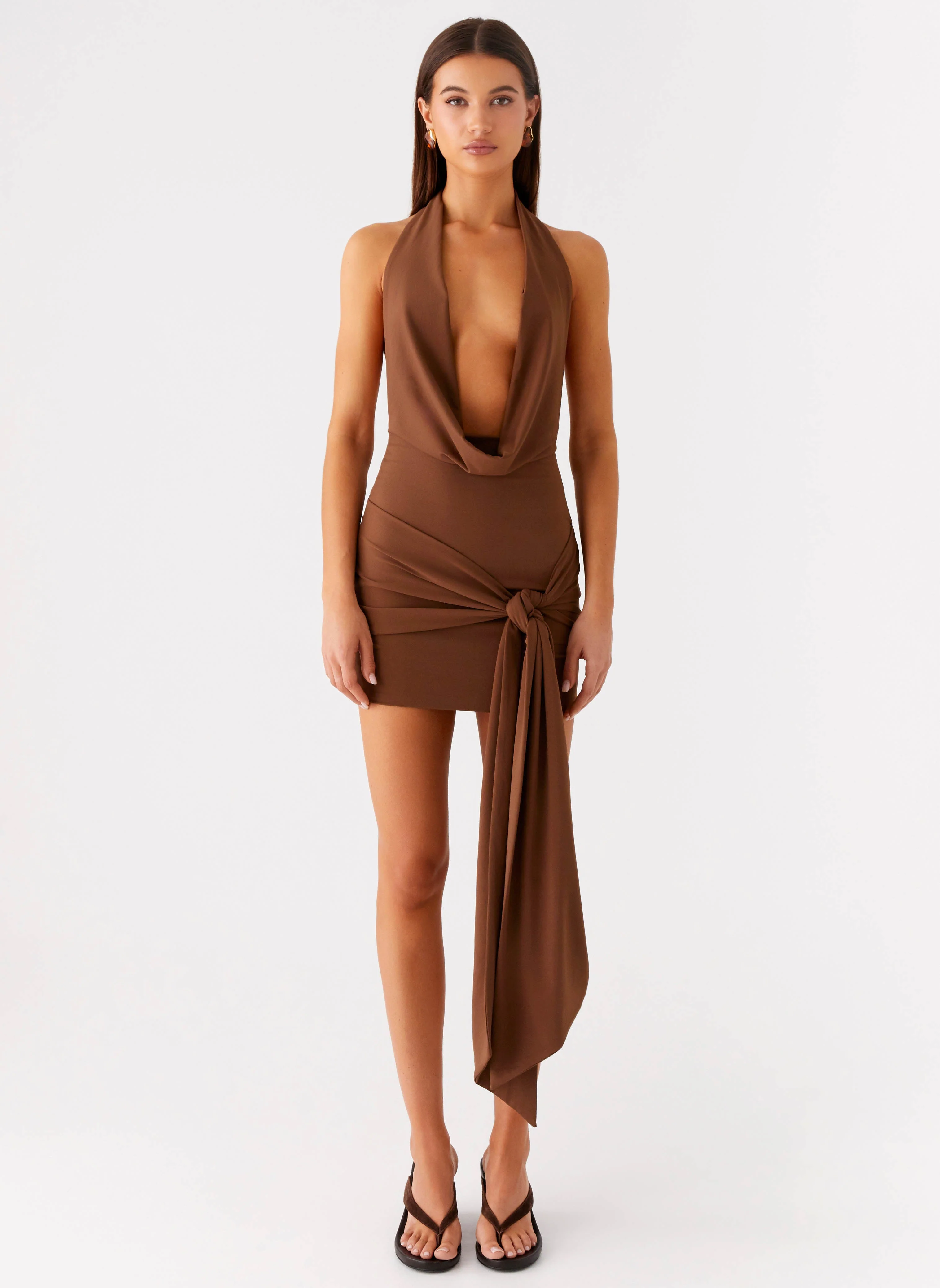 Orchard Mini Dress - Chocolate - Image 2