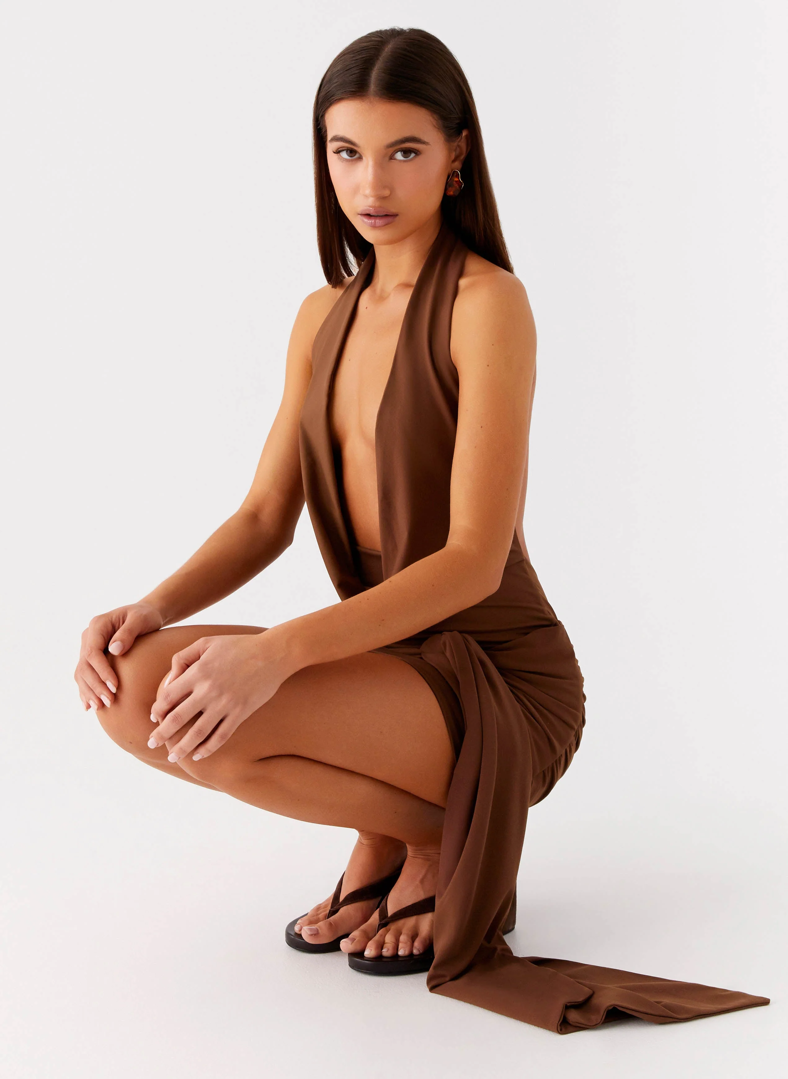 Orchard Mini Dress - Chocolate - Image 6