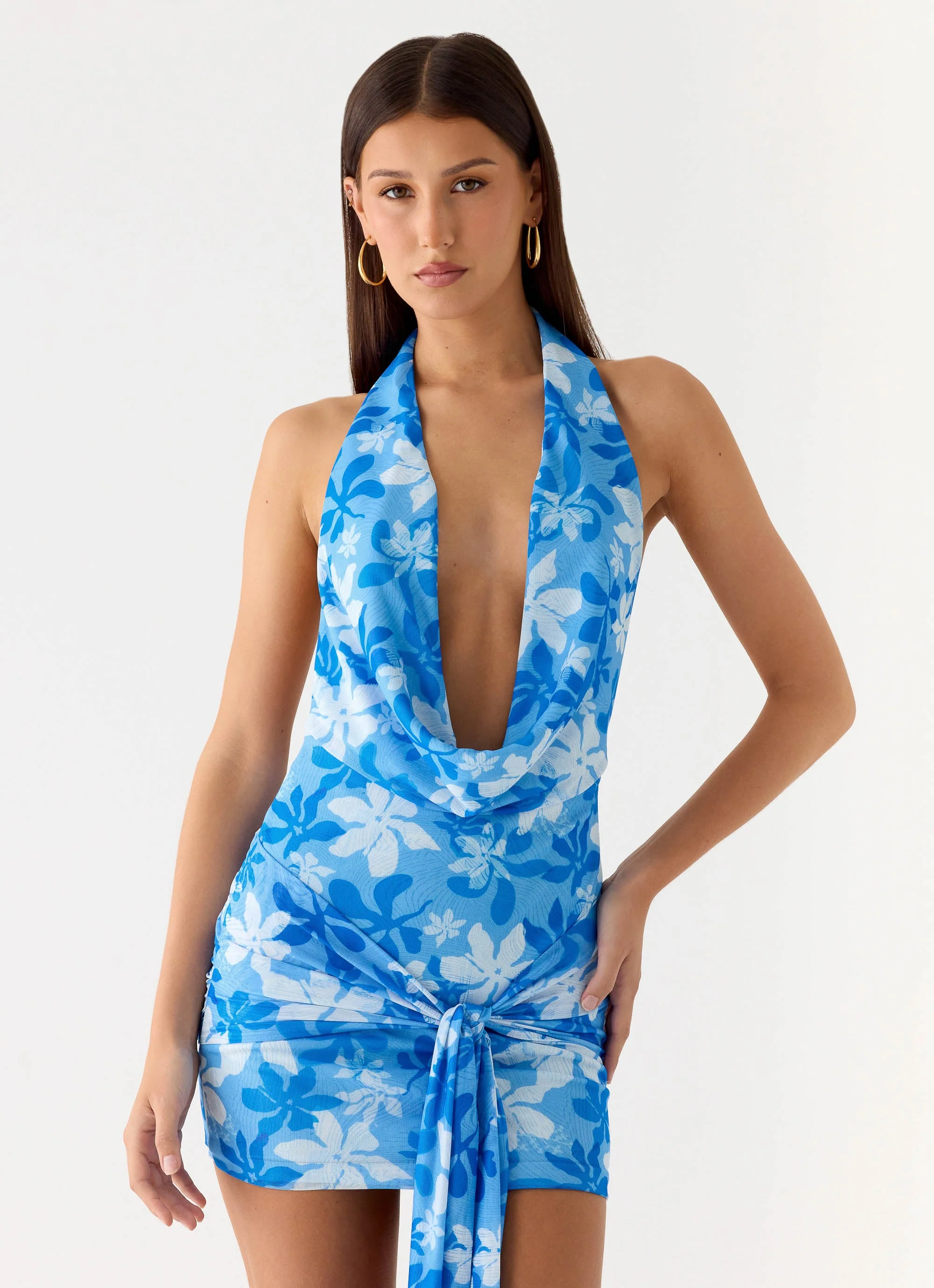 Orchard Mini Dress - Indigo Garden - Image 4