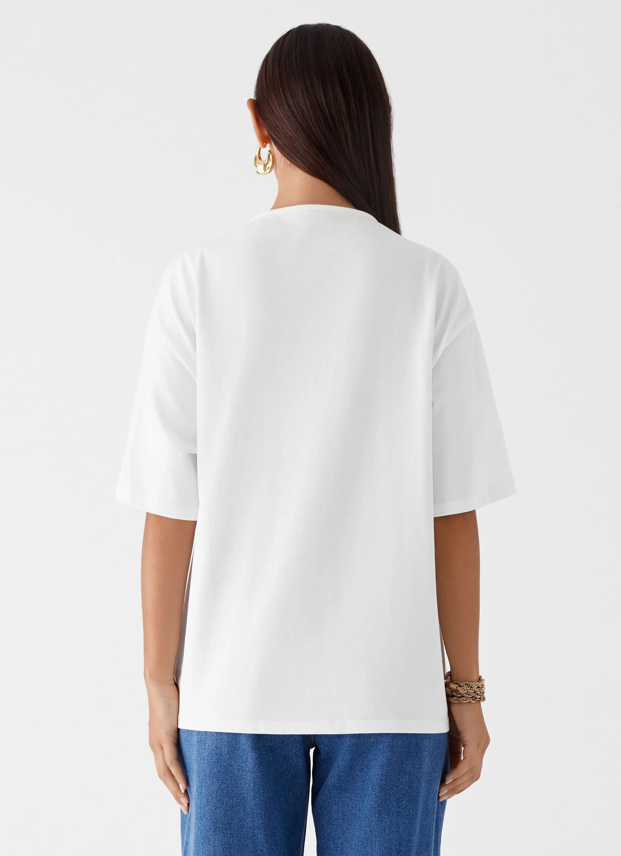 Orena Twist T-Shirt - White - Image 4