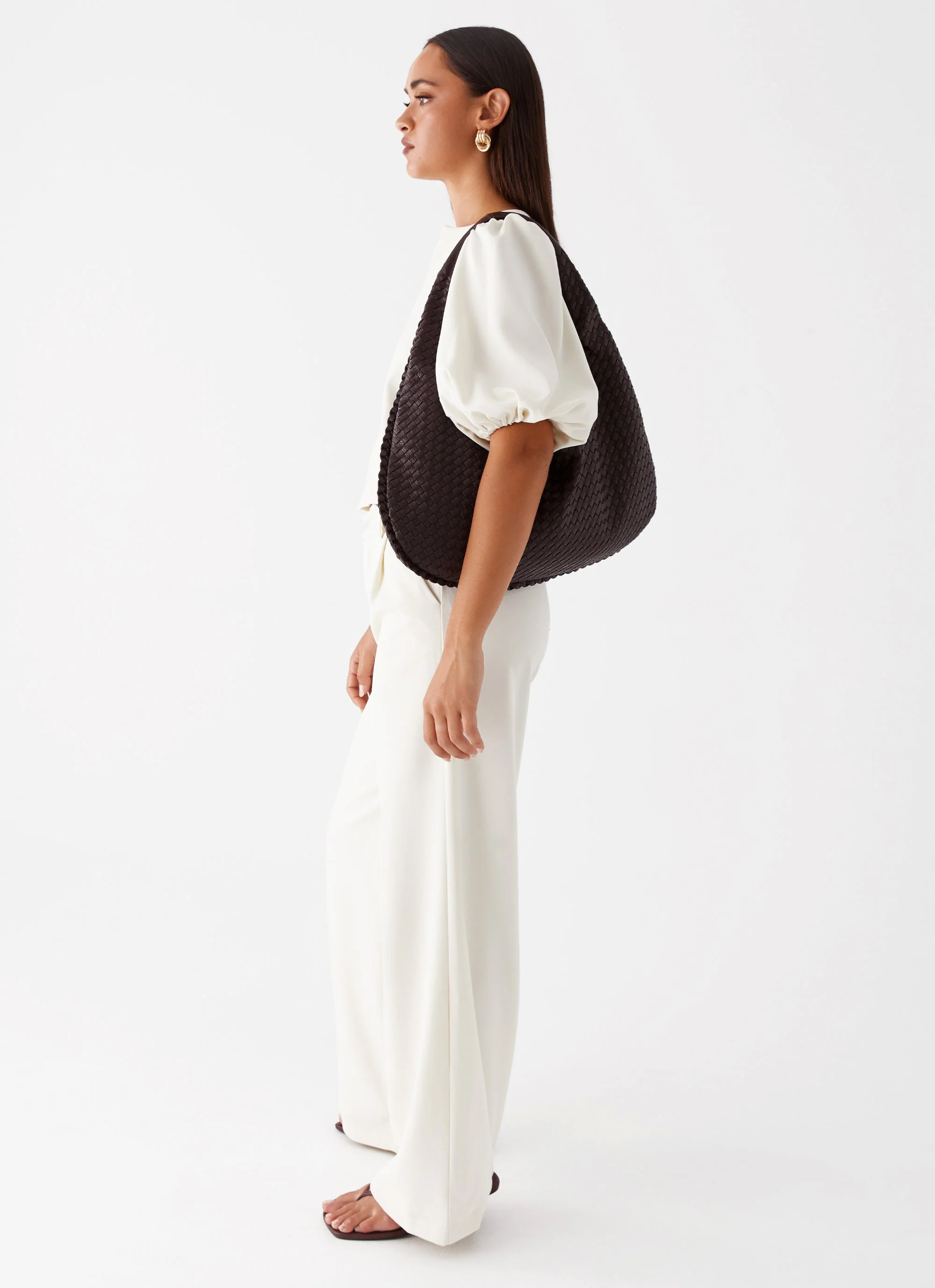 Oriona Woven Bag - Chocolate - Image 4