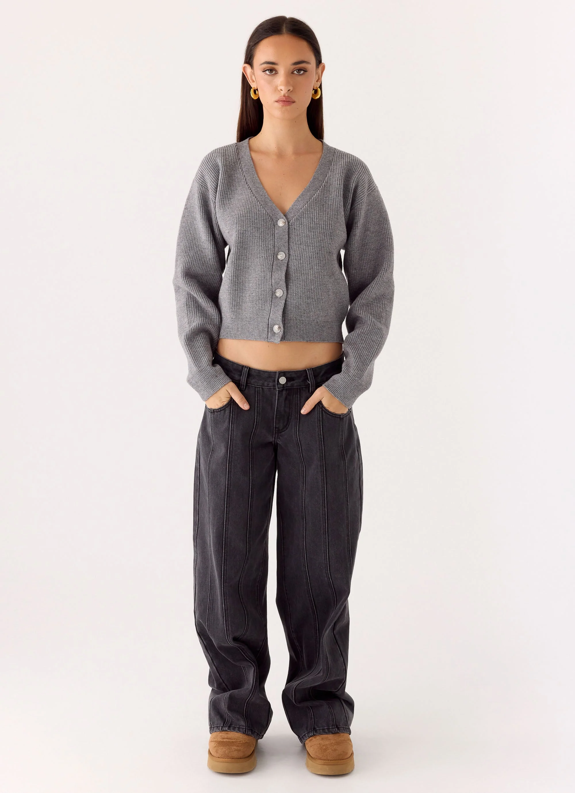 Orla Knit Sweater - Grey - Image 2