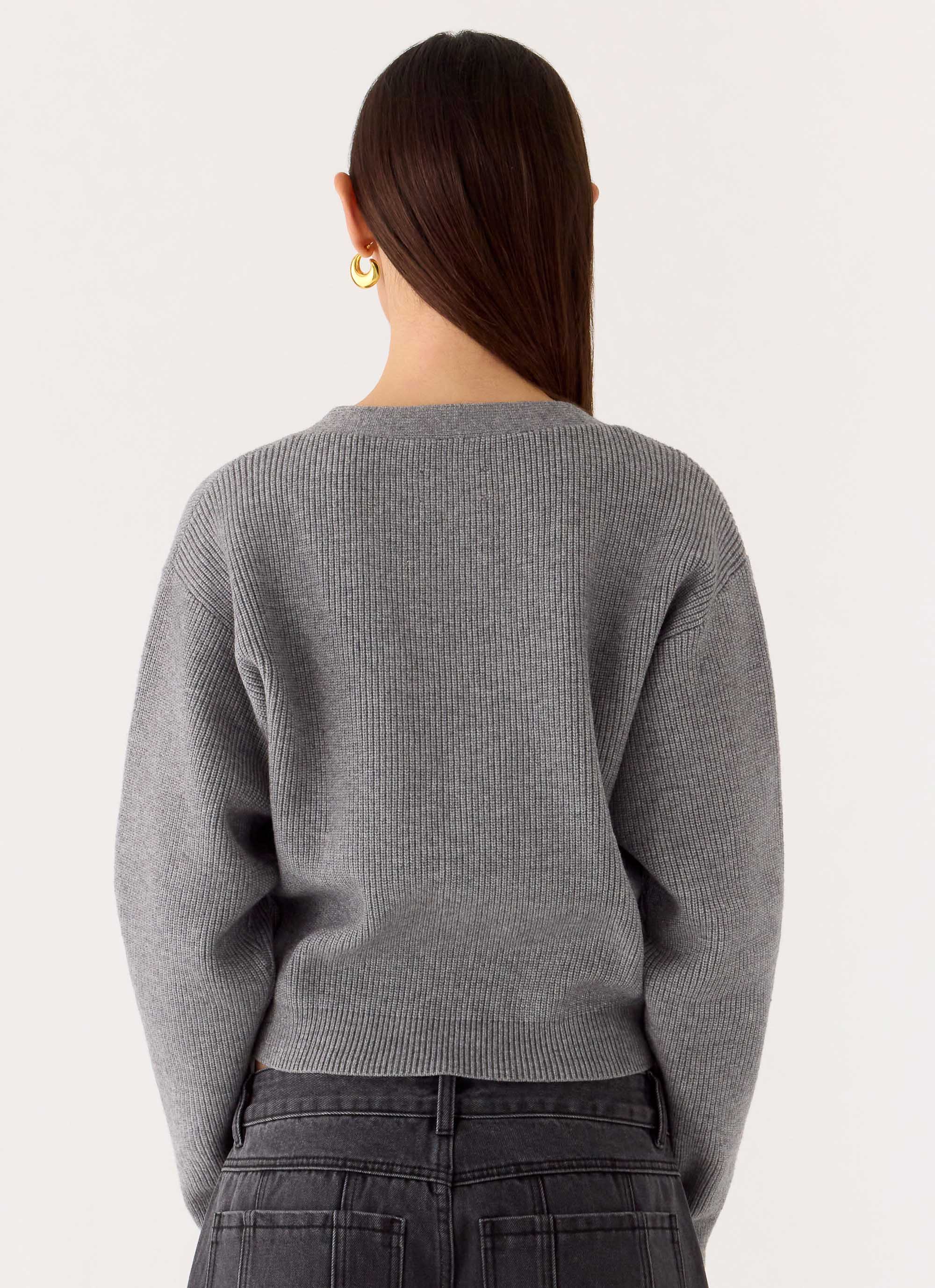 Orla Knit Sweater - Grey - Image 4