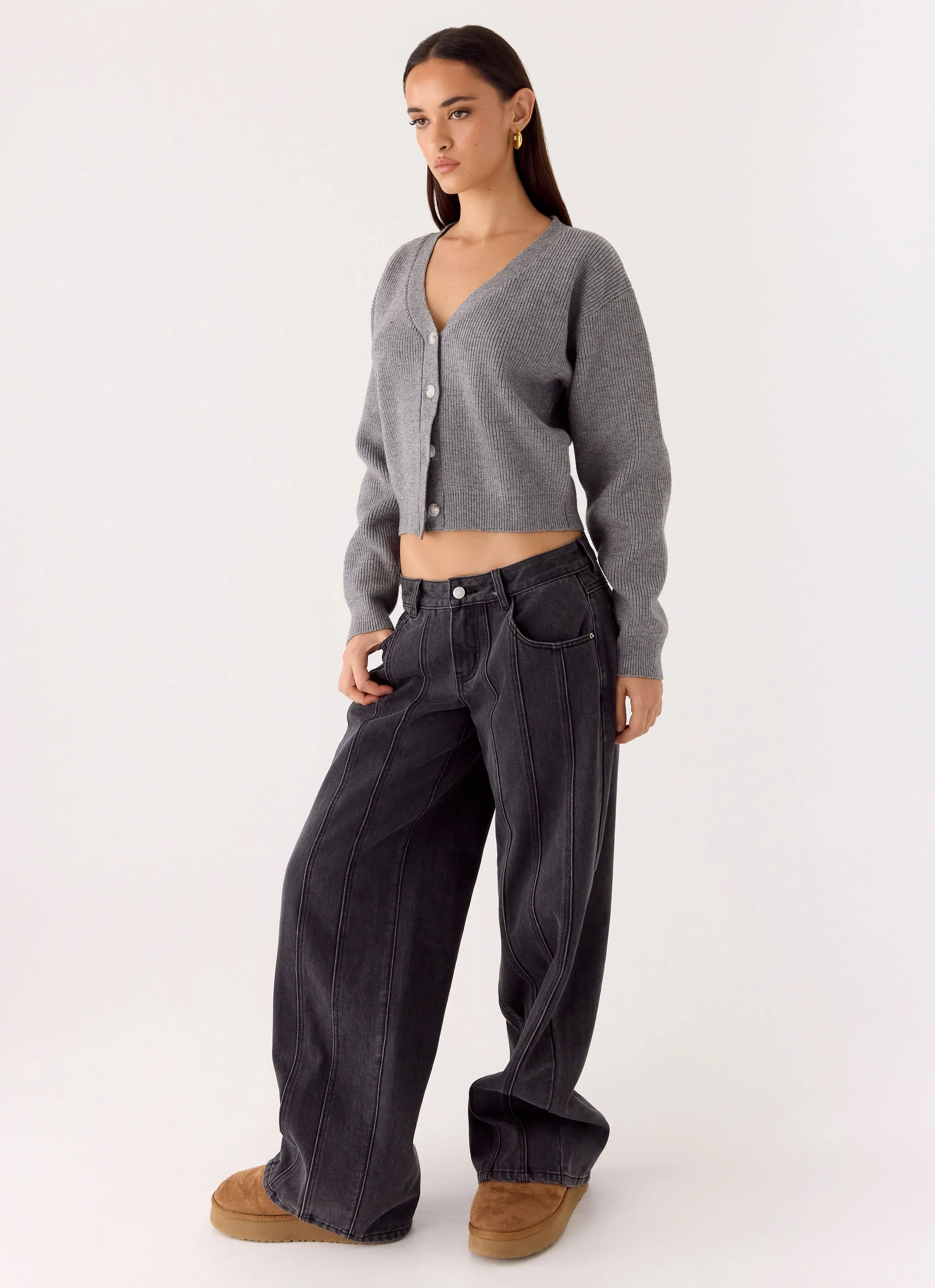 Orla Knit Sweater - Grey - Image 6