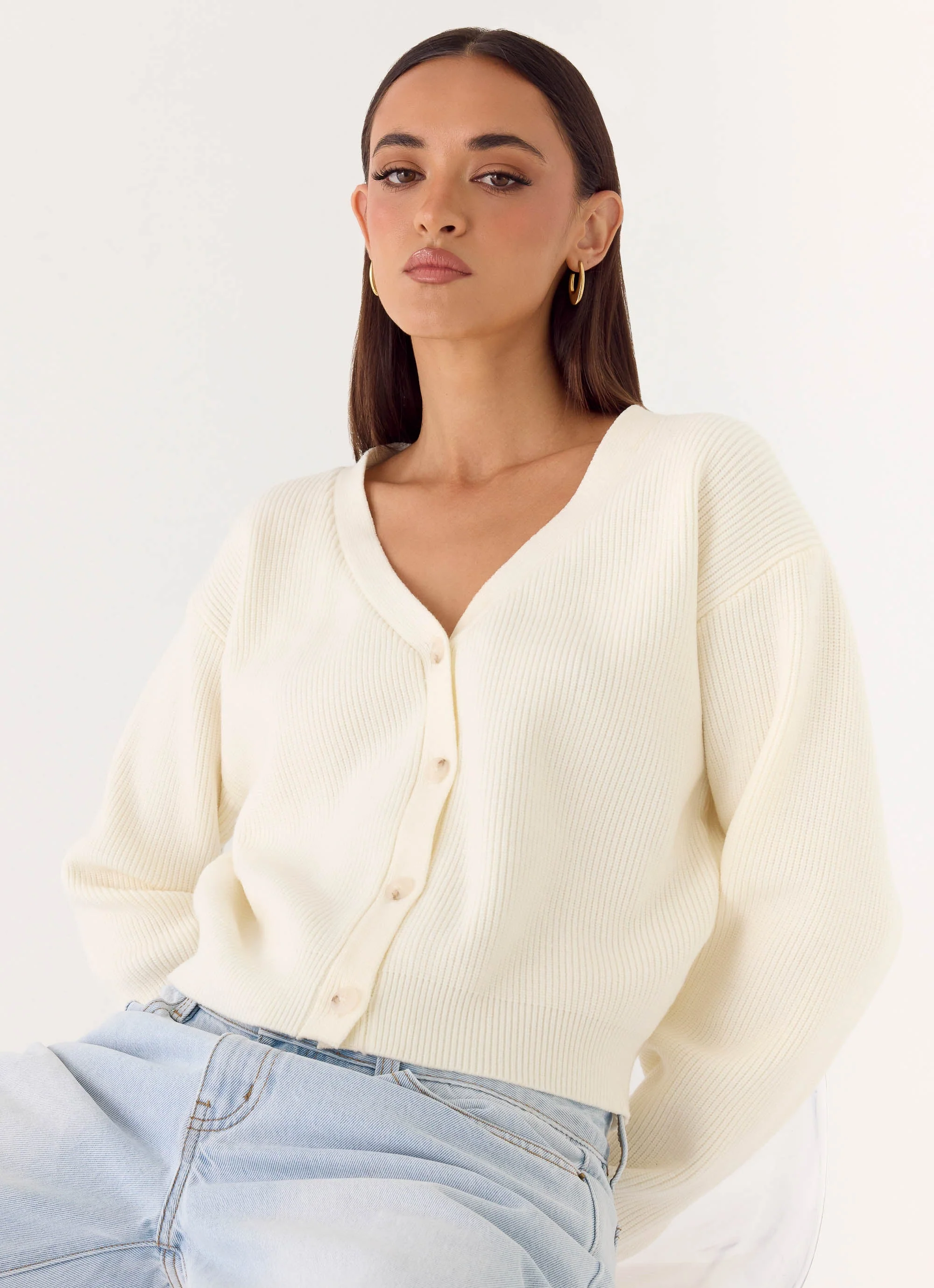 Orla Knit Sweater - Ivory - Image 5