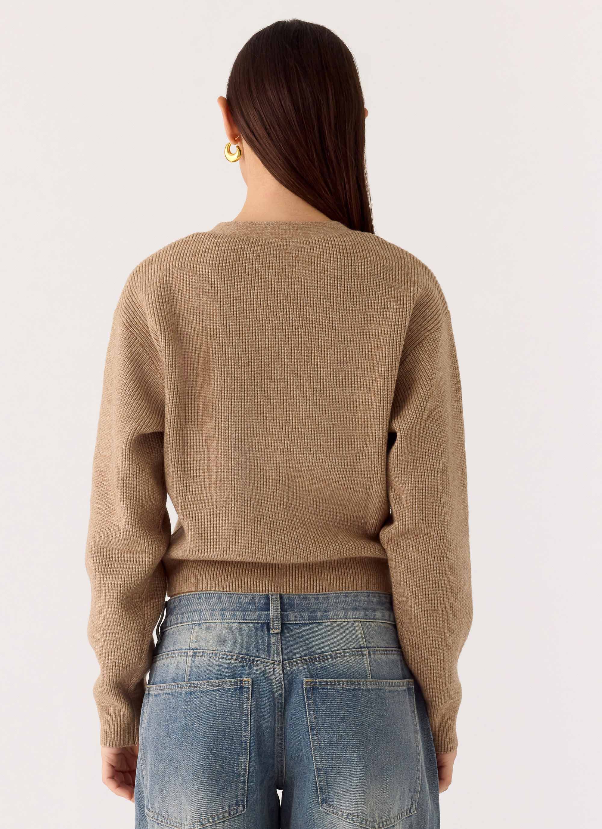Orla Knit Sweater - Taupe - Image 4