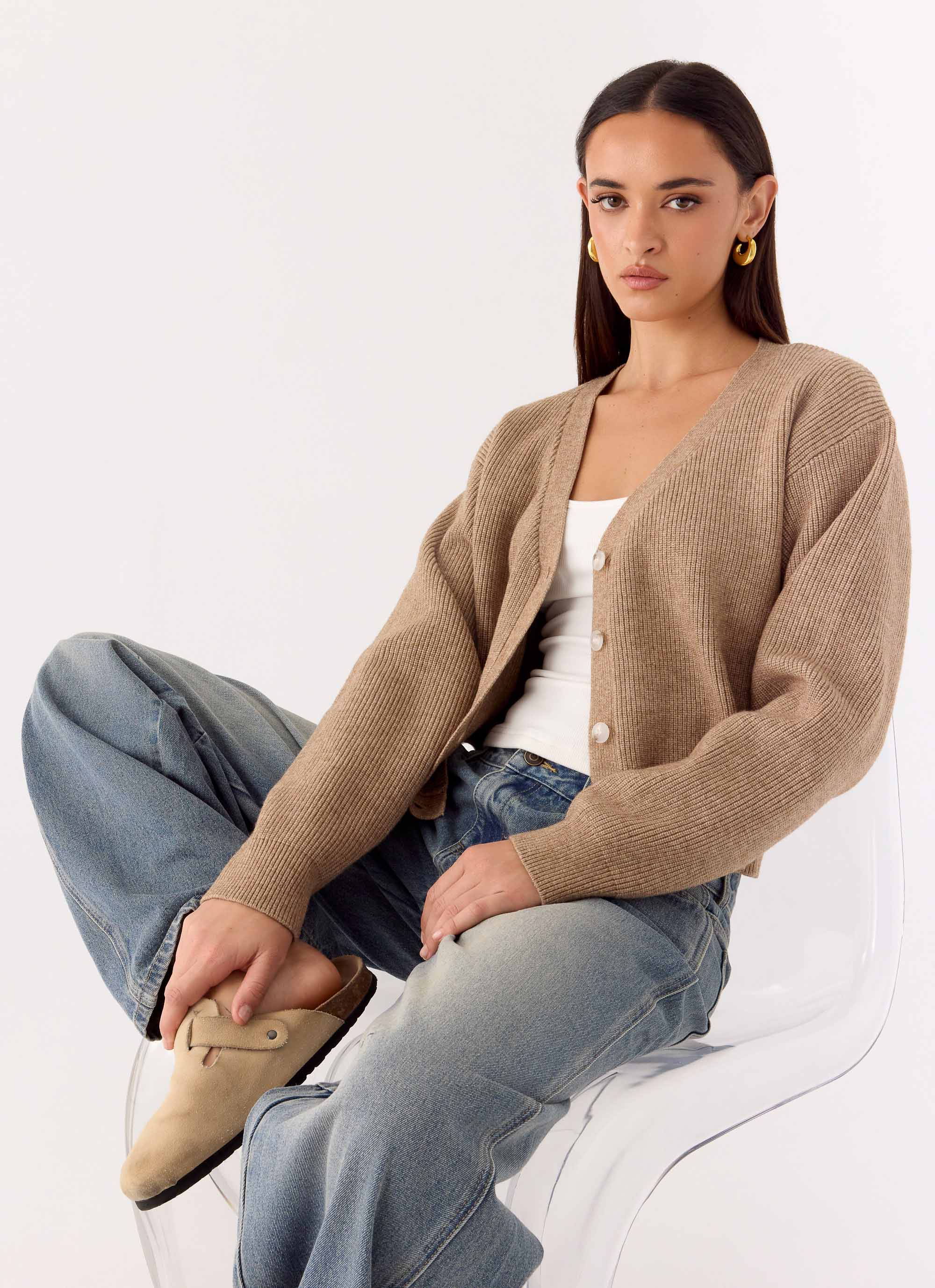Orla Knit Sweater - Taupe - Image 5