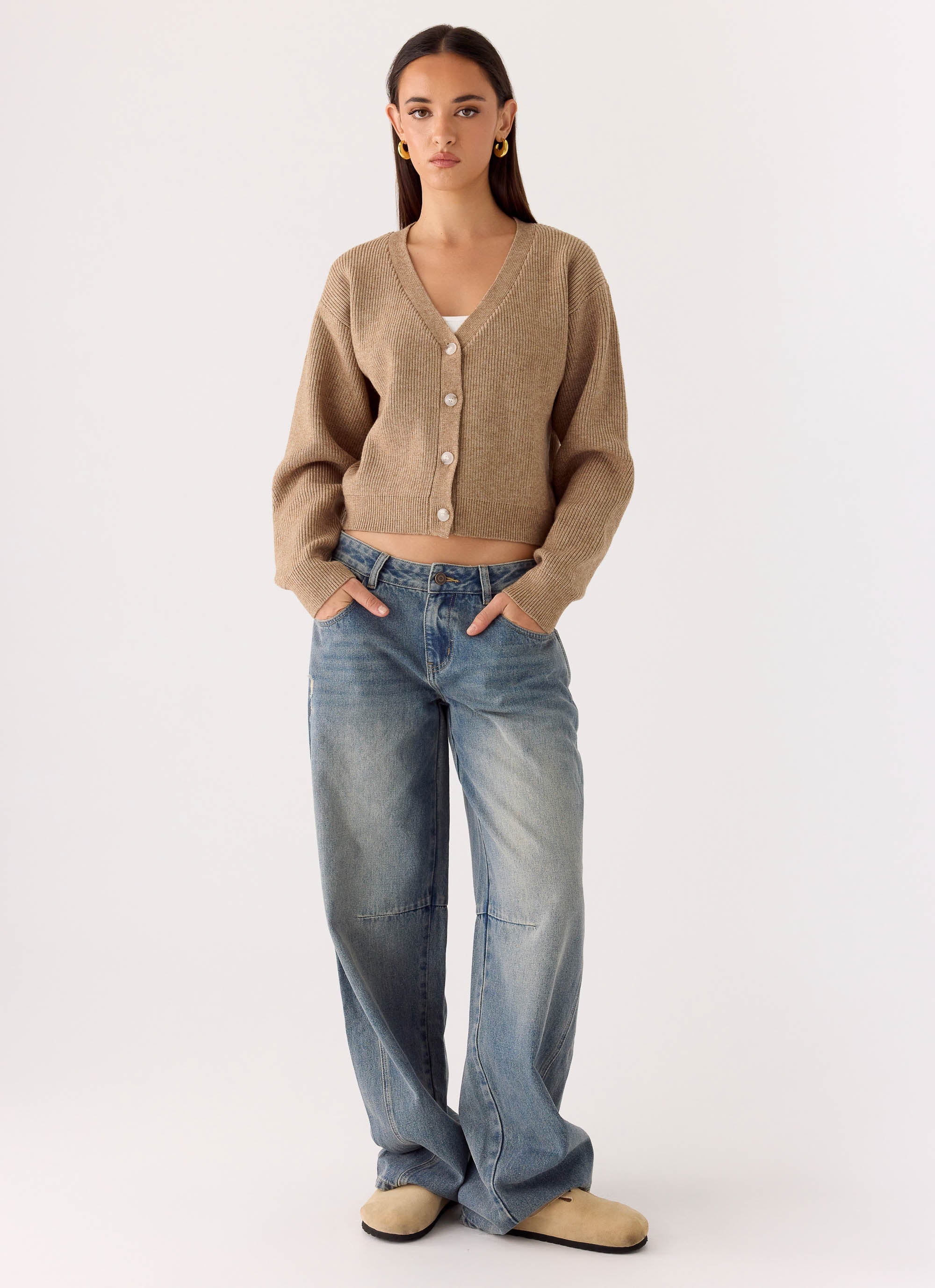 Orla Knit Sweater - Taupe - Image 6