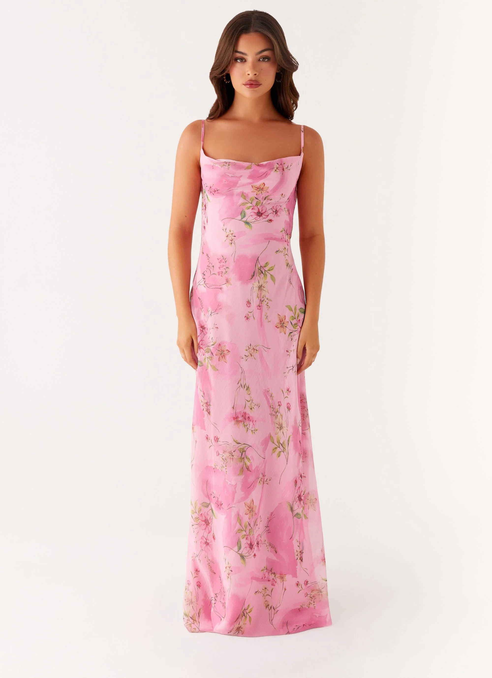Orlando Maxi Dress - Pink Floral Print - Image 2