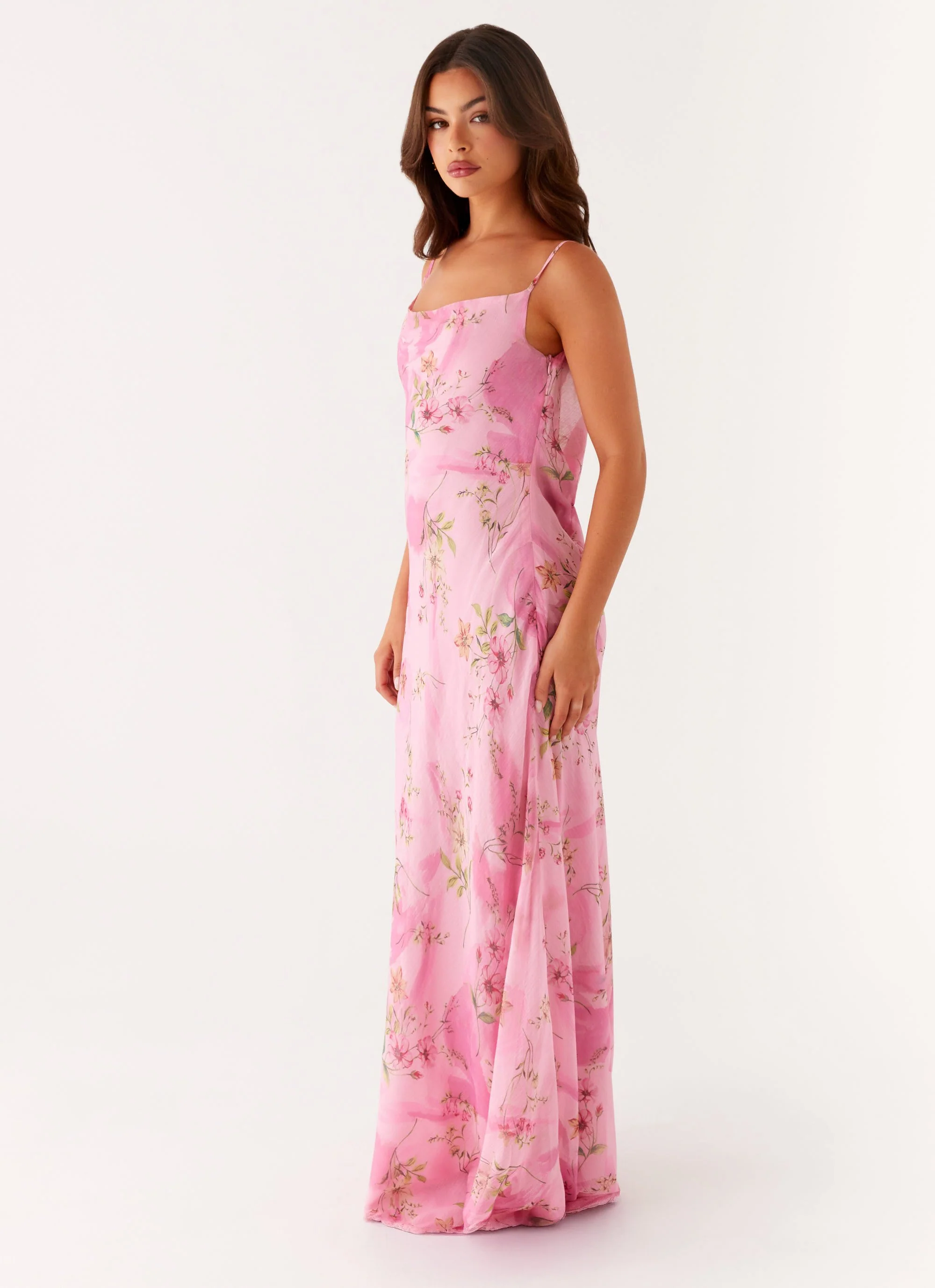 Orlando Maxi Dress - Pink Floral Print - Image 3
