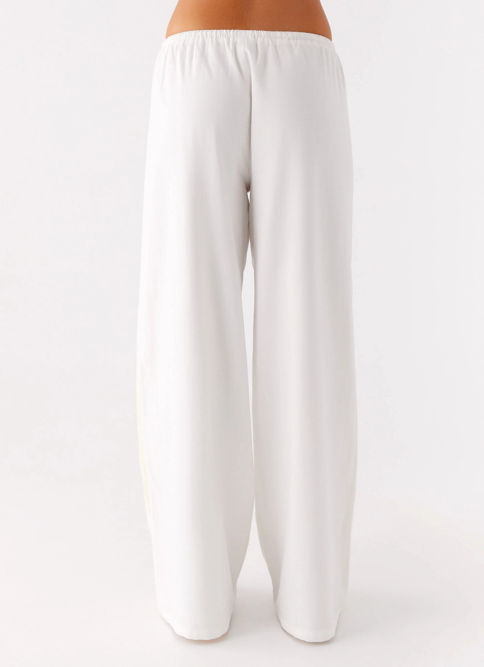 Oska Drawstring Pants - White - Image 3